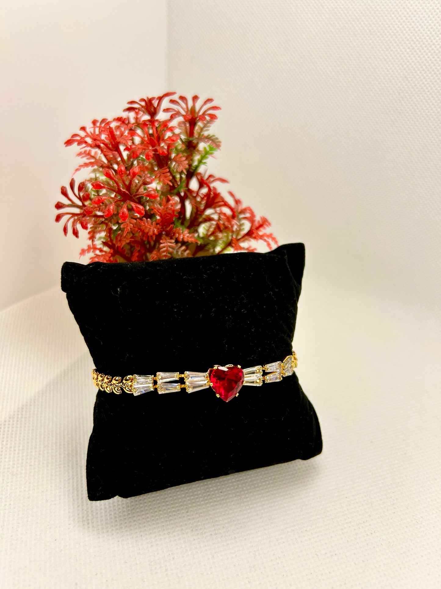Heart Zirconia Stainless Steel Bracelet