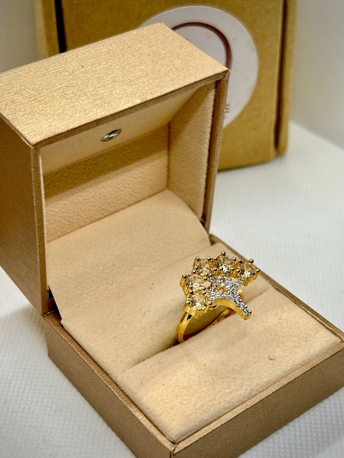 Tree Shape Zircon Stones Carat Rings