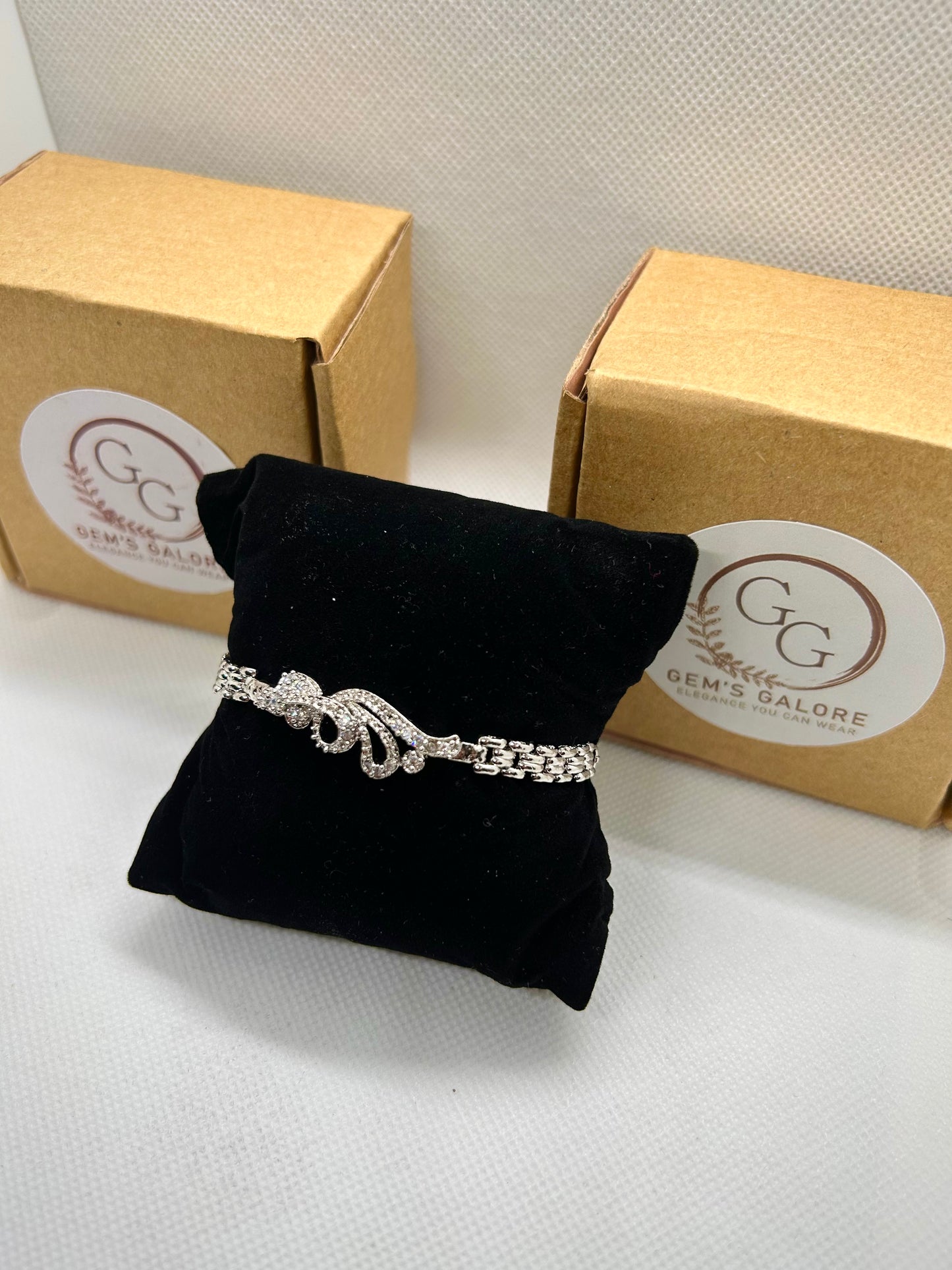 Silver Crystal Stones Bracelet 08