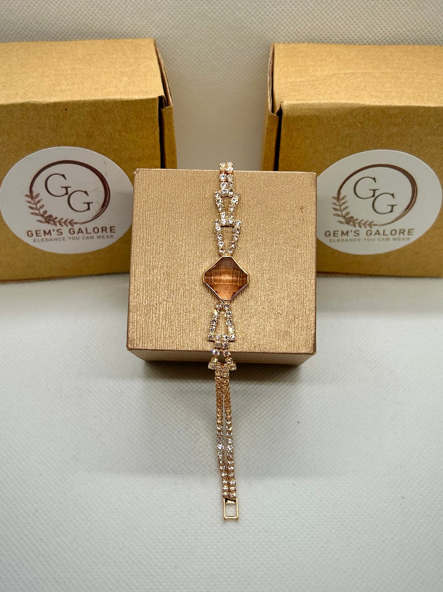 Double Shaded Mirror Zircon Stone Bracelet