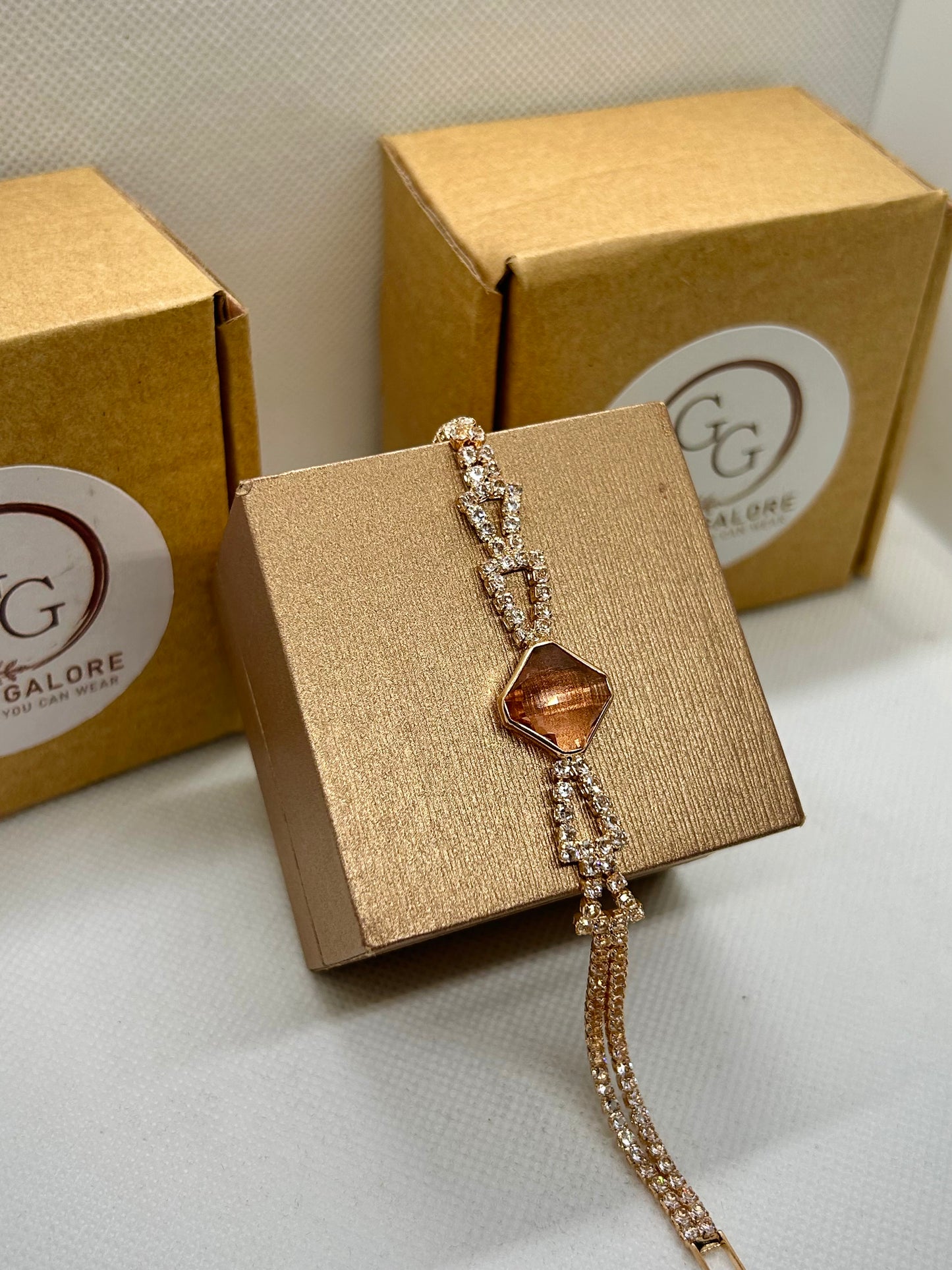 Double Shaded Mirror Zircon Stone Bracelet