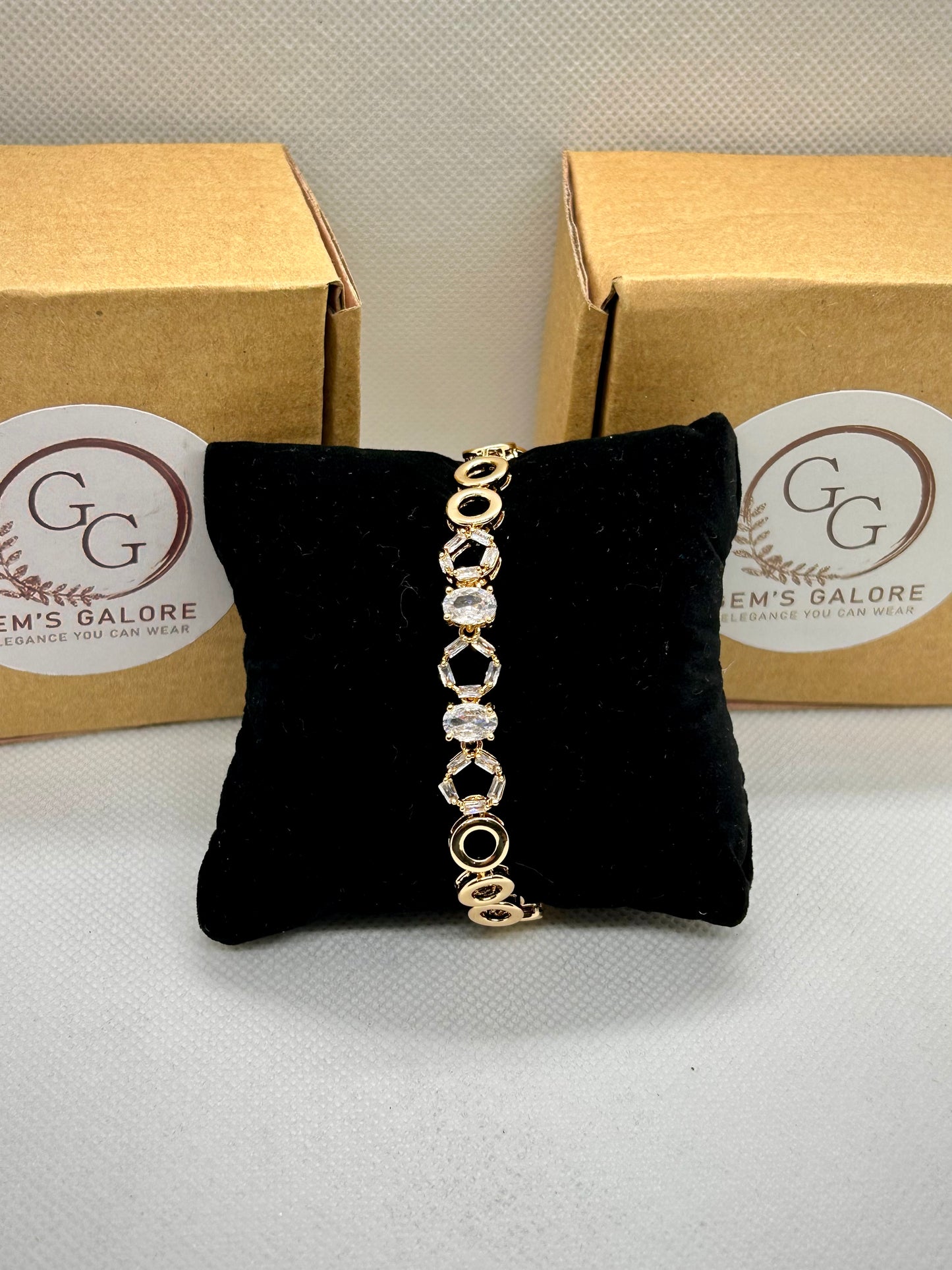 Vintage Circle Zircon Stone Bracelet