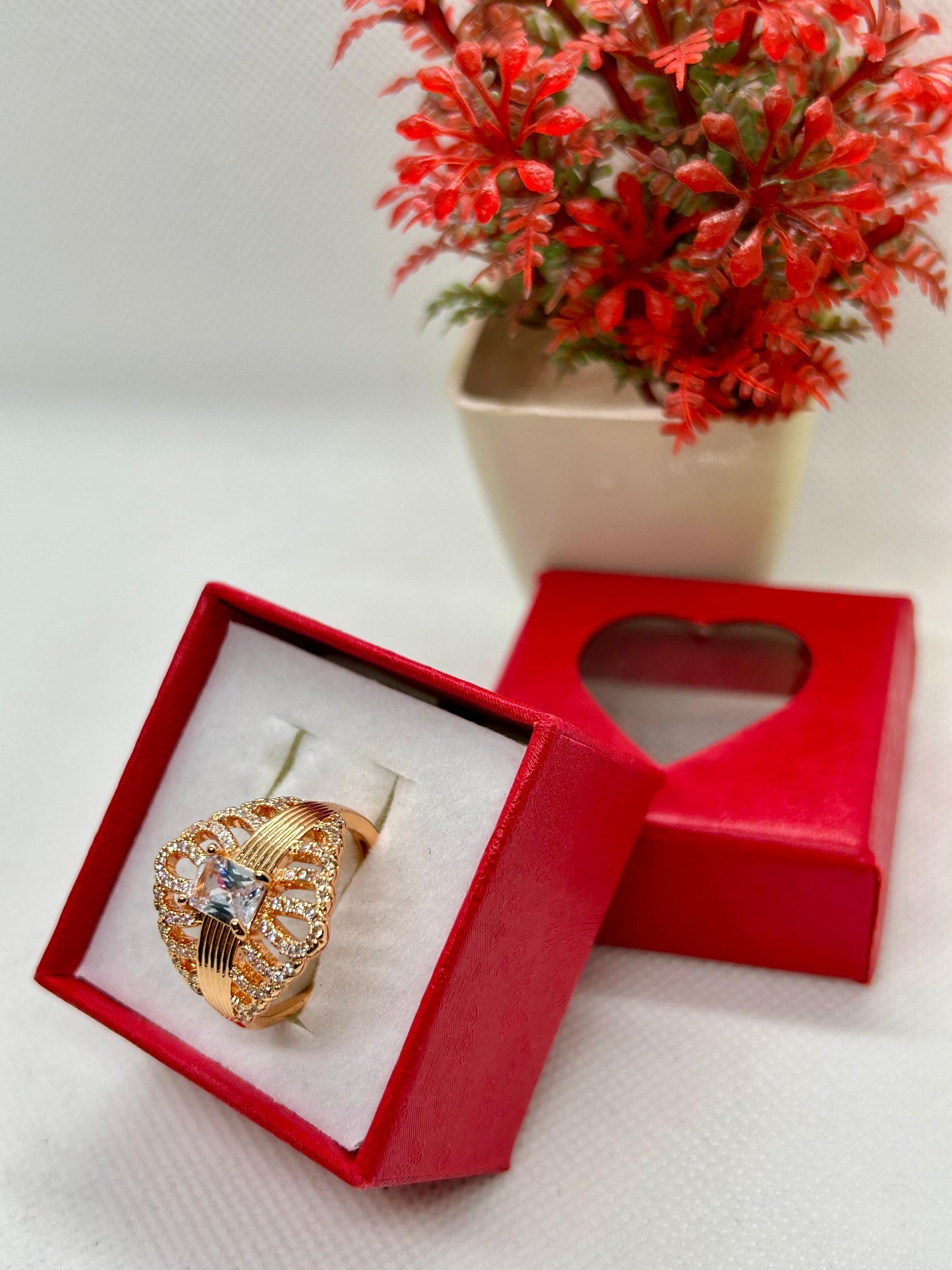 Infinity Shape Crystal Ring