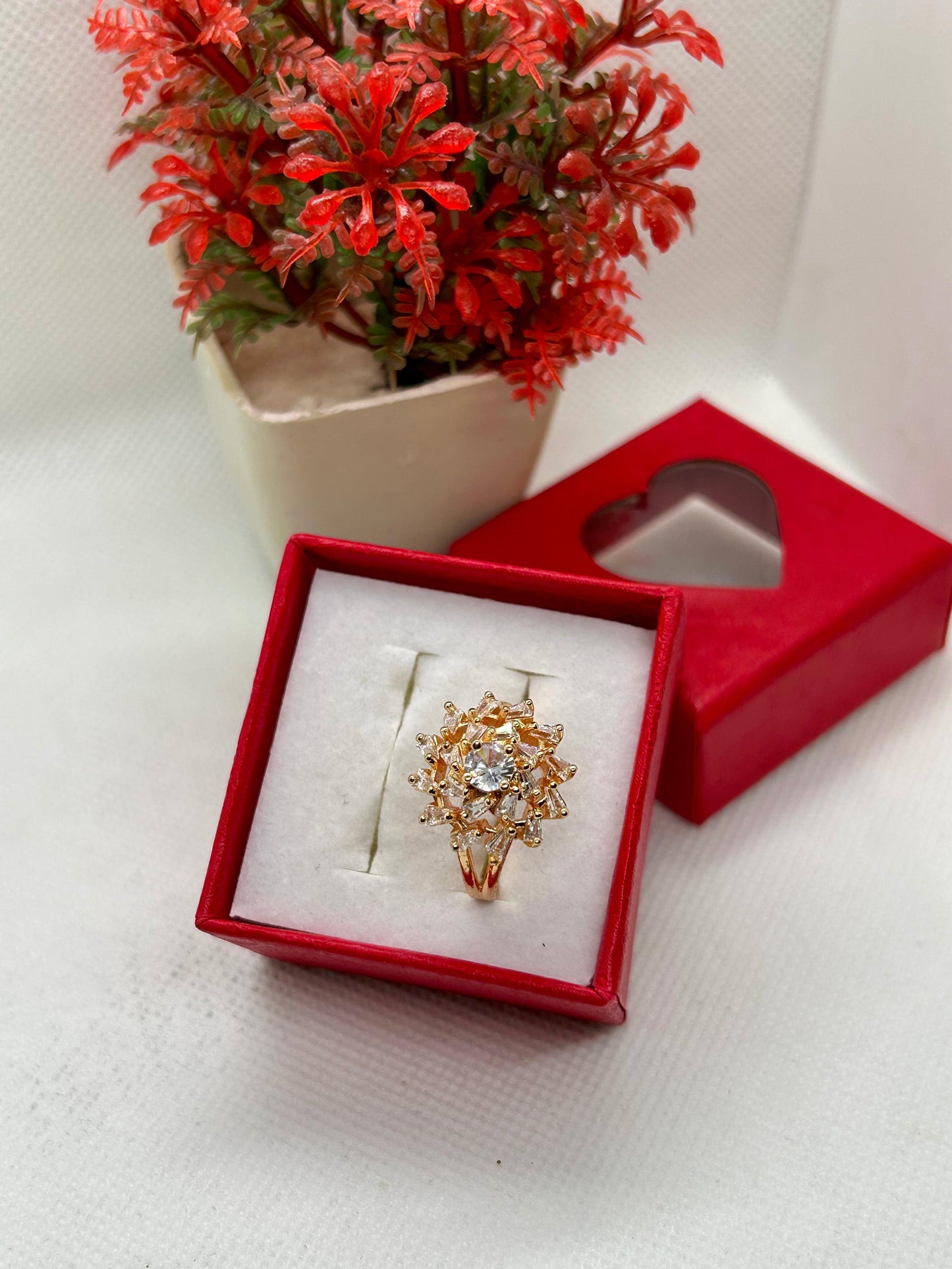 Gemstone Petal Ring