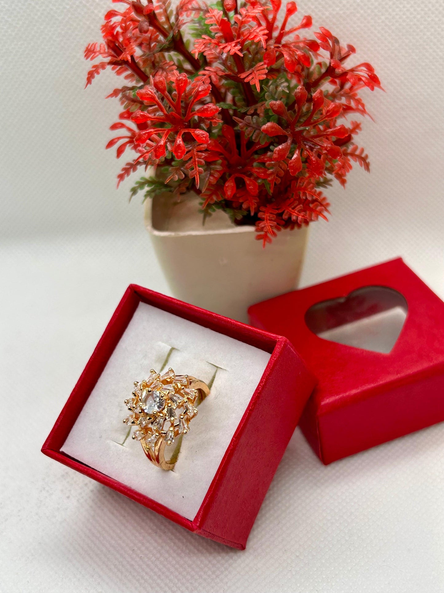 Gemstone Petal Ring