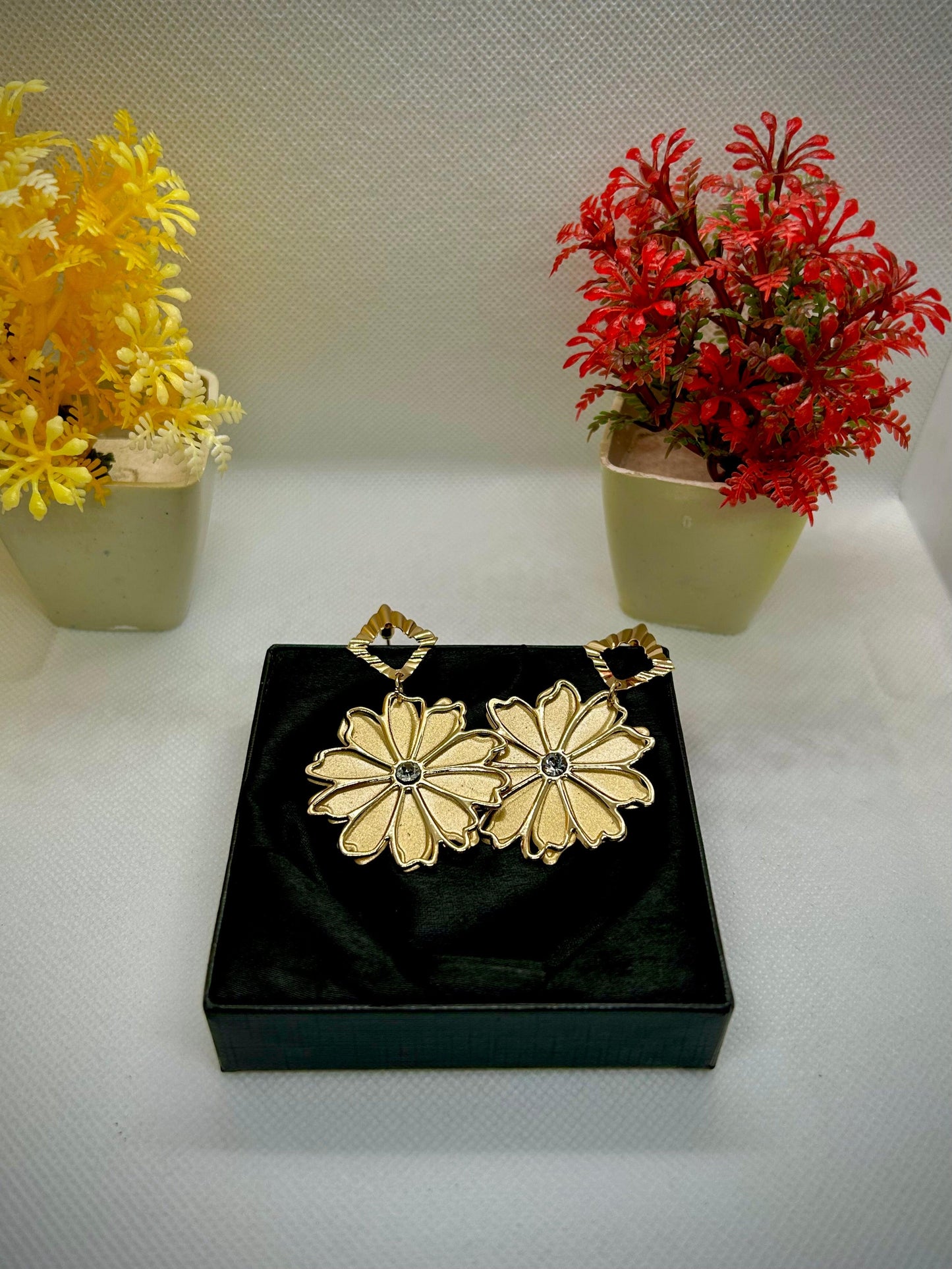 Flower Stone Earrings