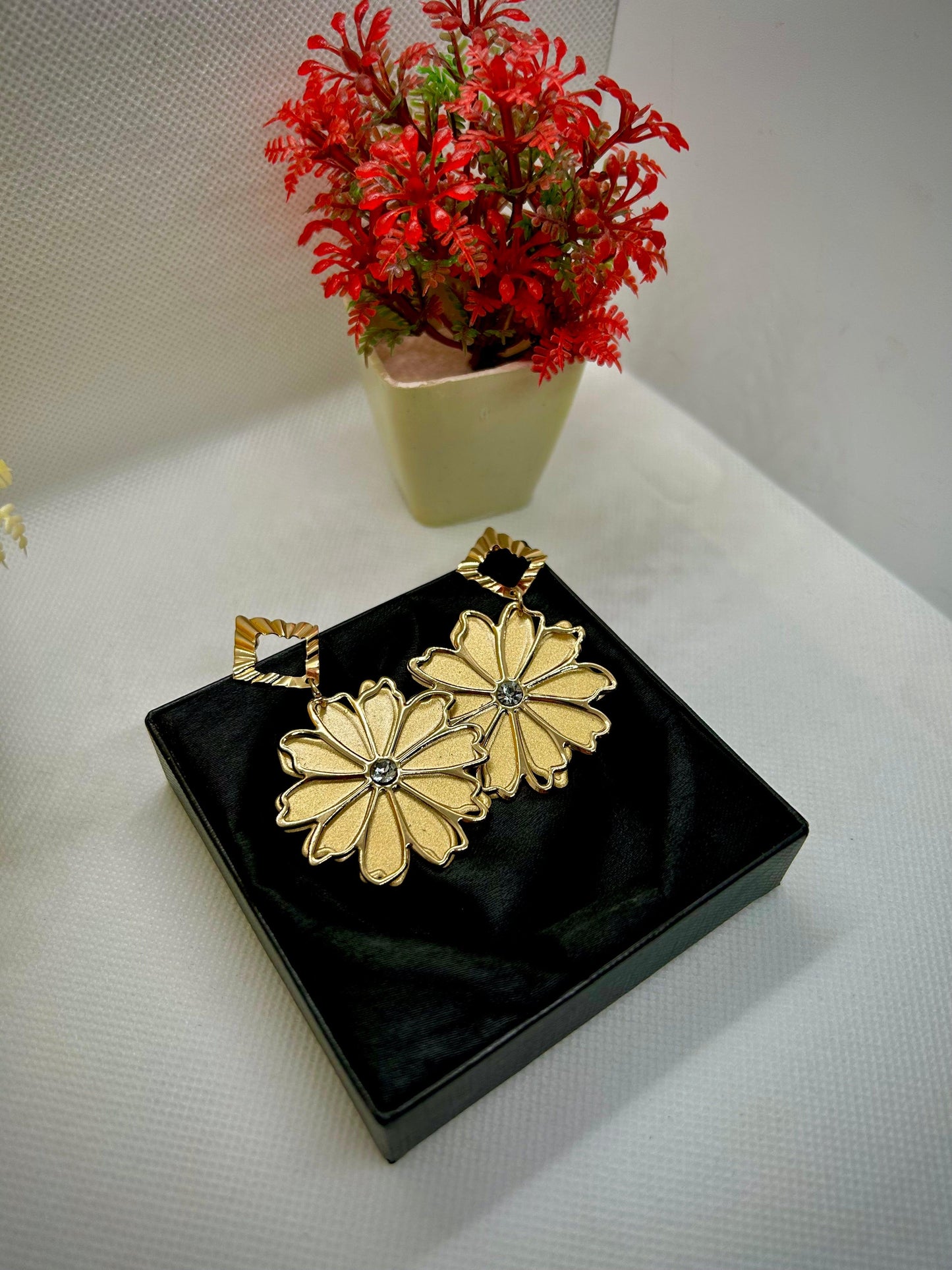 Flower Stone Earrings