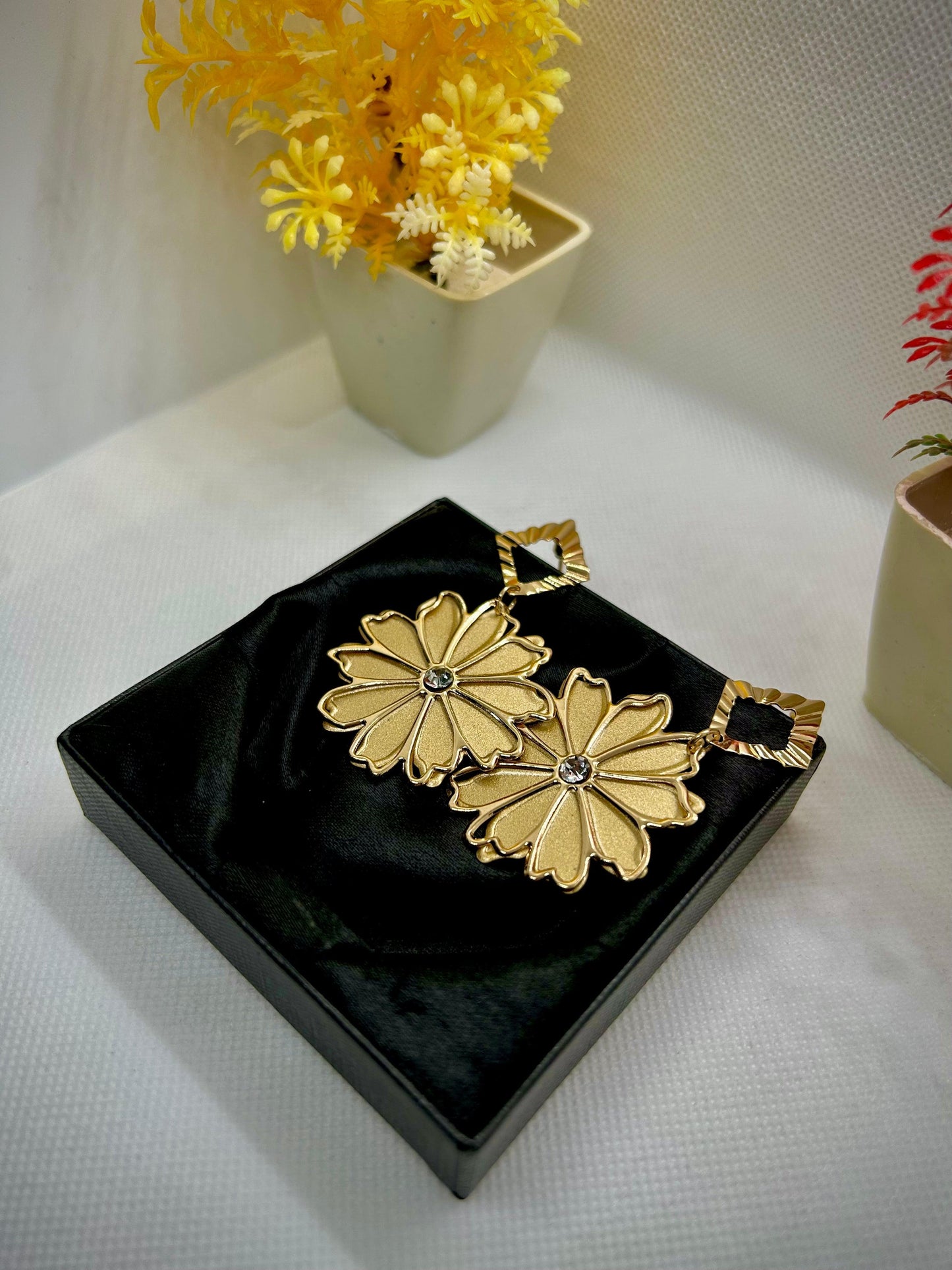 Flower Stone Earrings