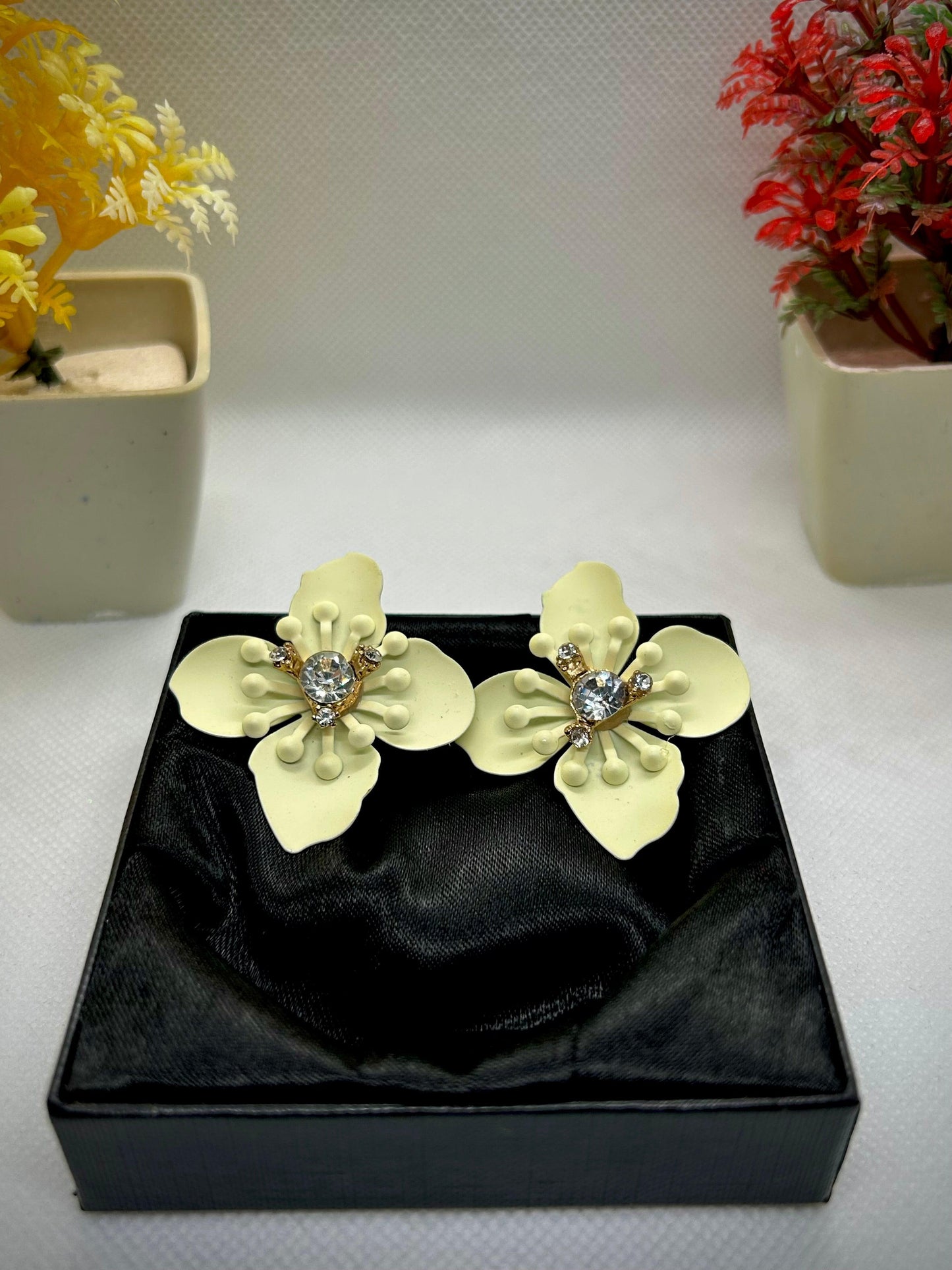 Flower Stone Earrings 2
