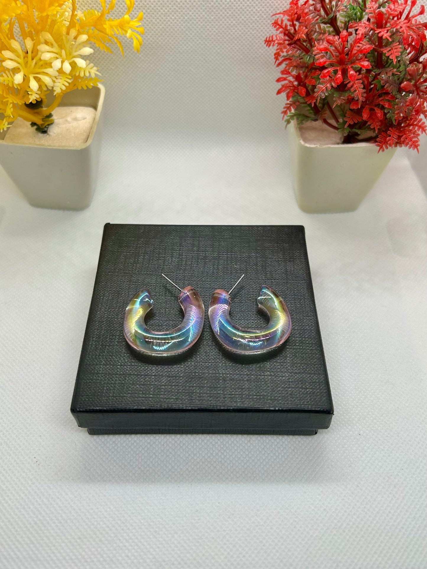 Transparent Multi Shaded Hoops