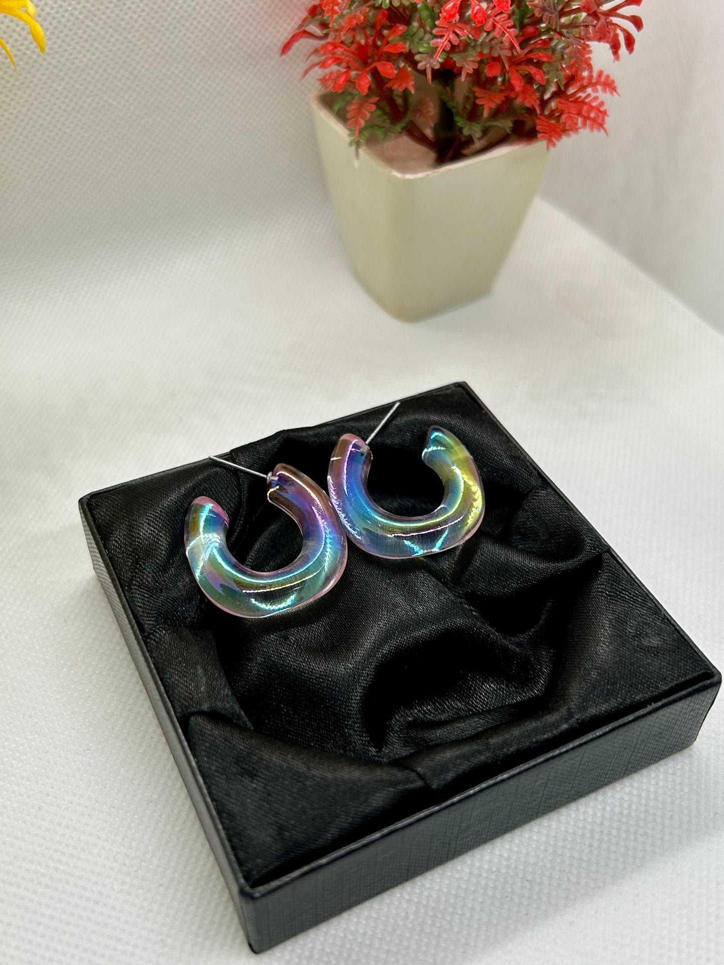 Transparent Multi Shaded Hoops