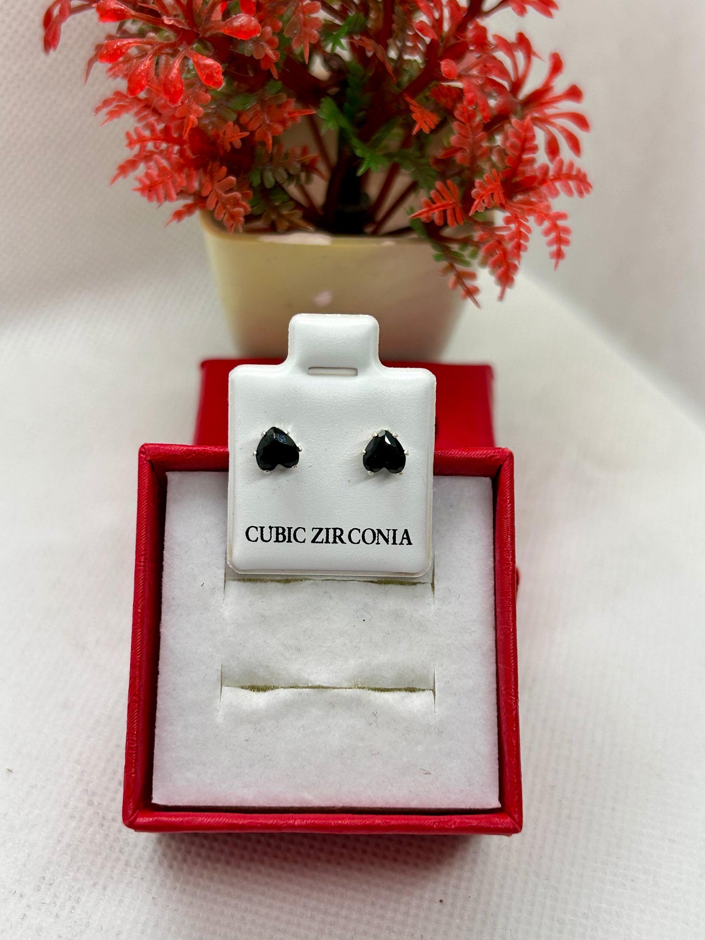 Heart Cubic Zirconia Studs