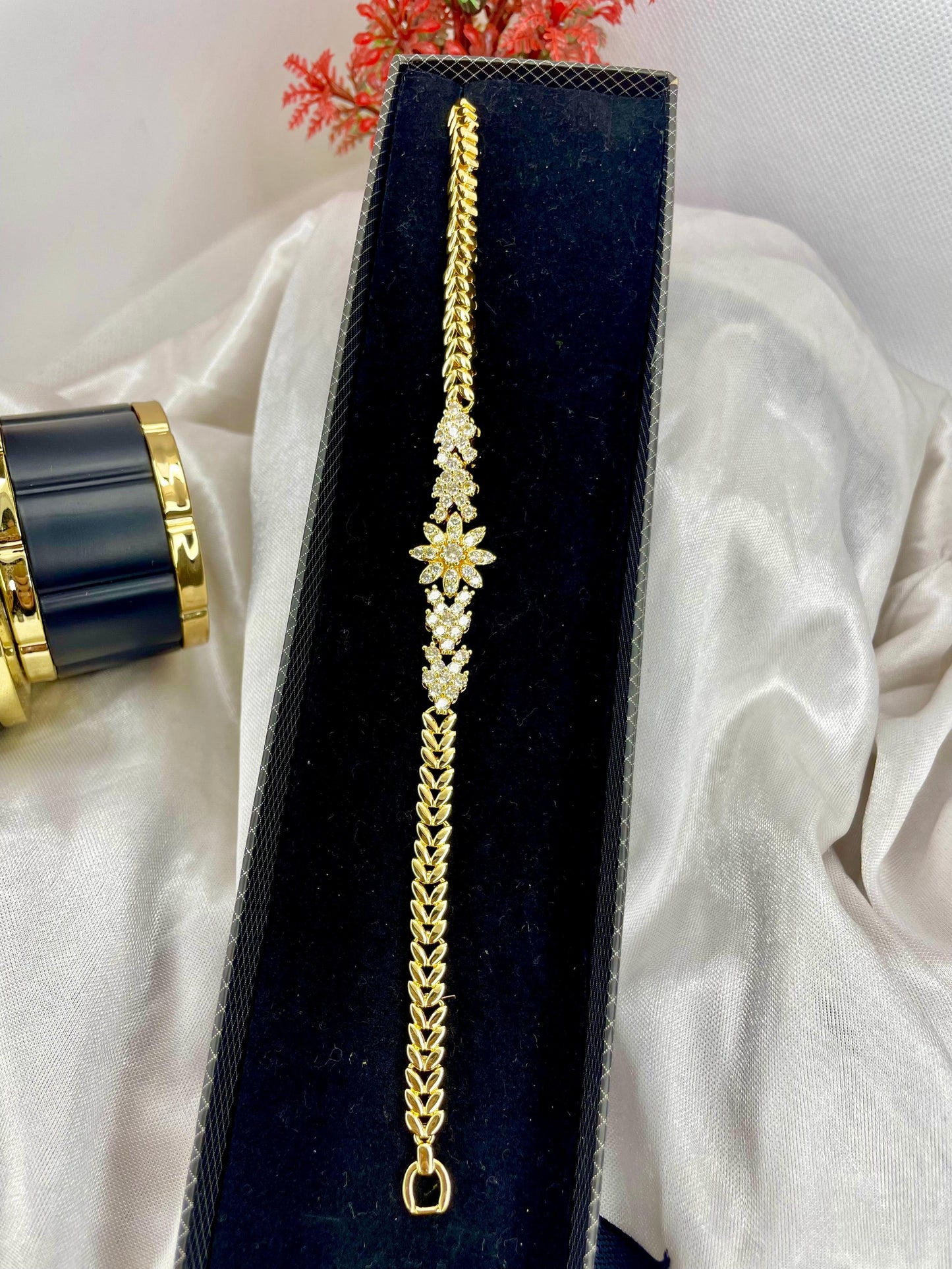 Glint Zircon Stainless Steel Bracelet