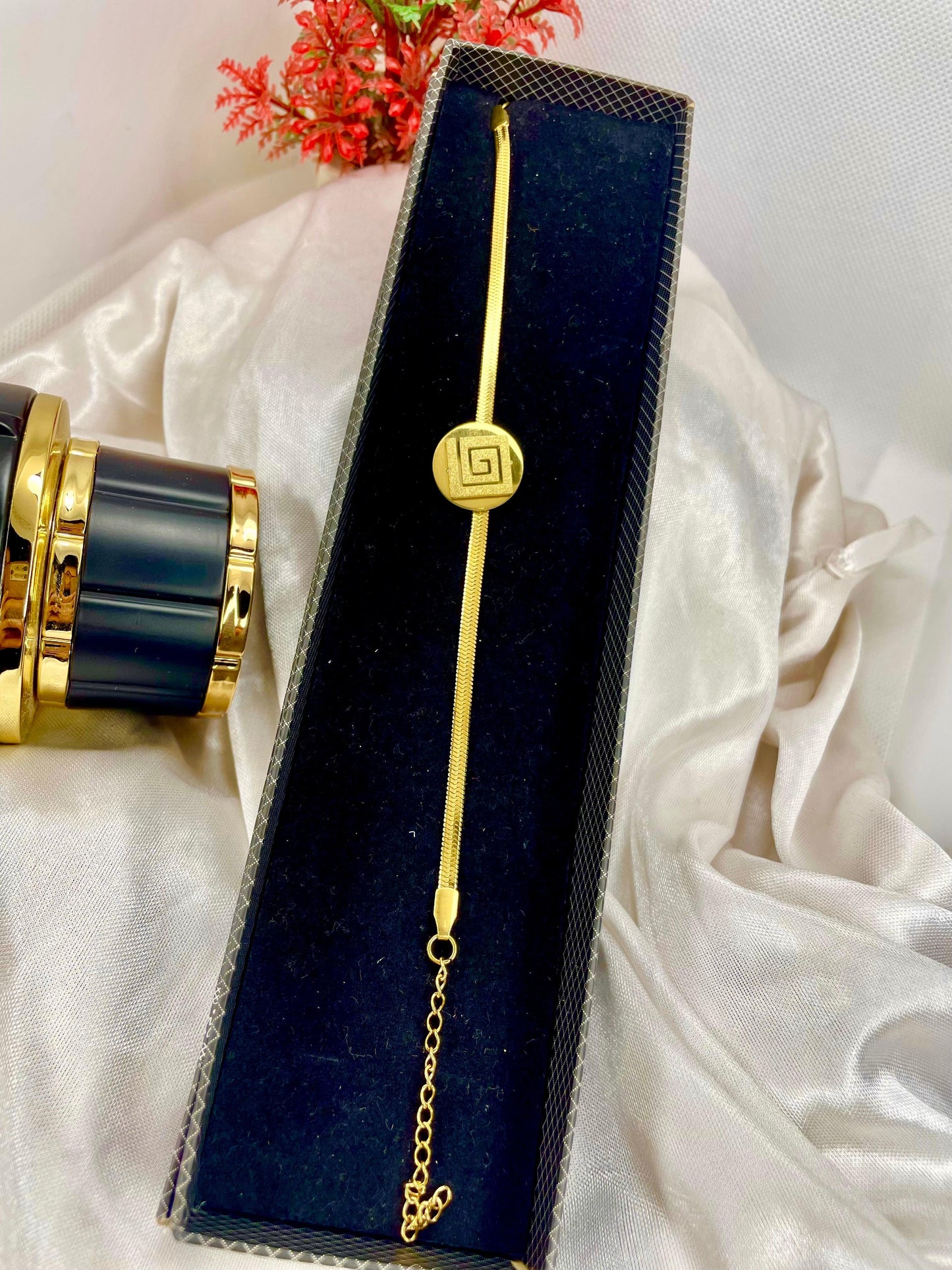 Versace Pattern Stainless Steel Bracelet