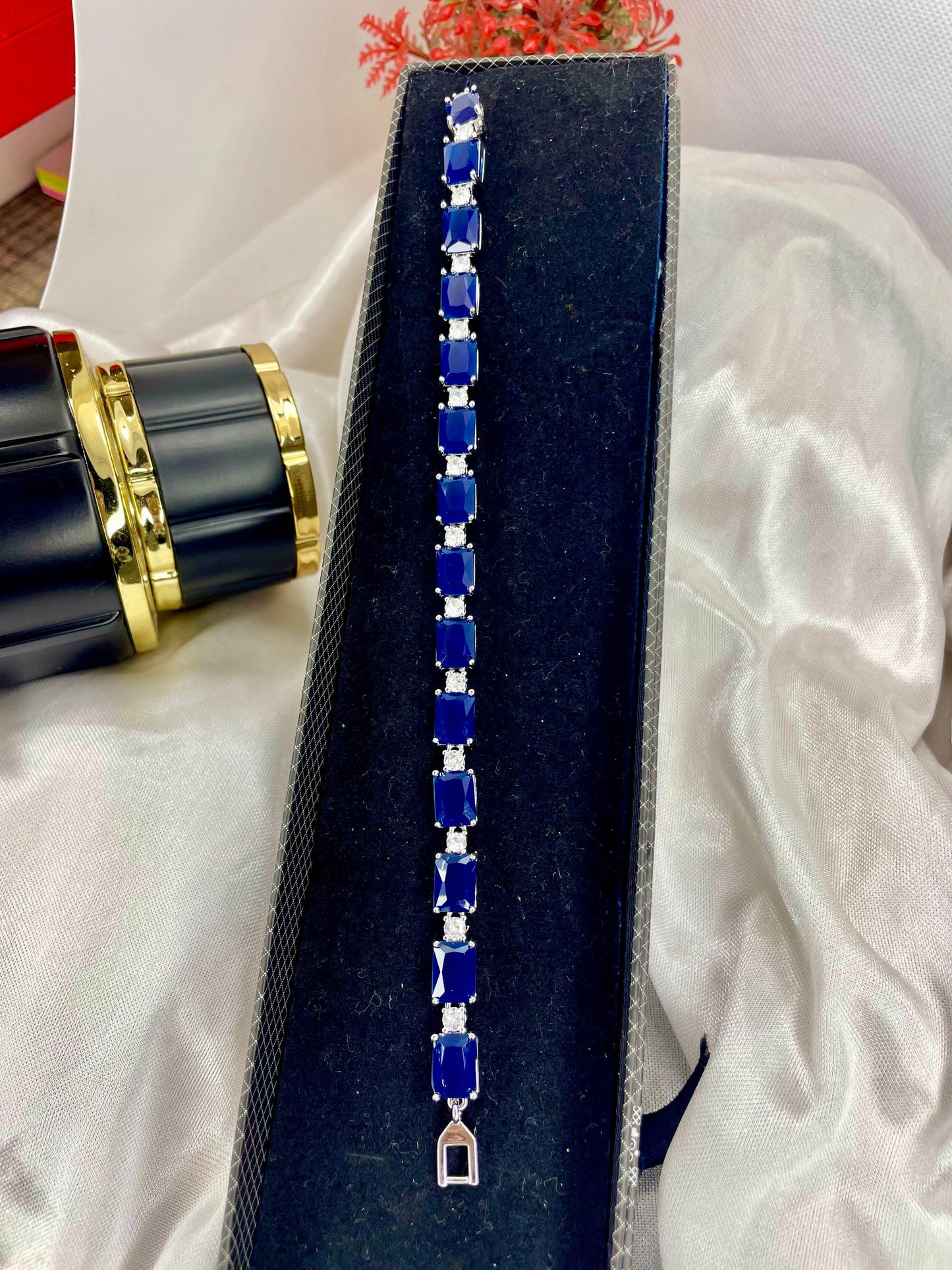 Prism Link Zircon Stone Bracelet