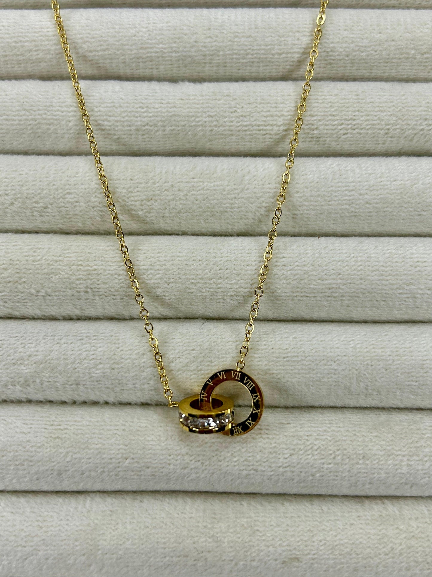 Luxury Gold Roman Numeral Necklace Pendant for Women