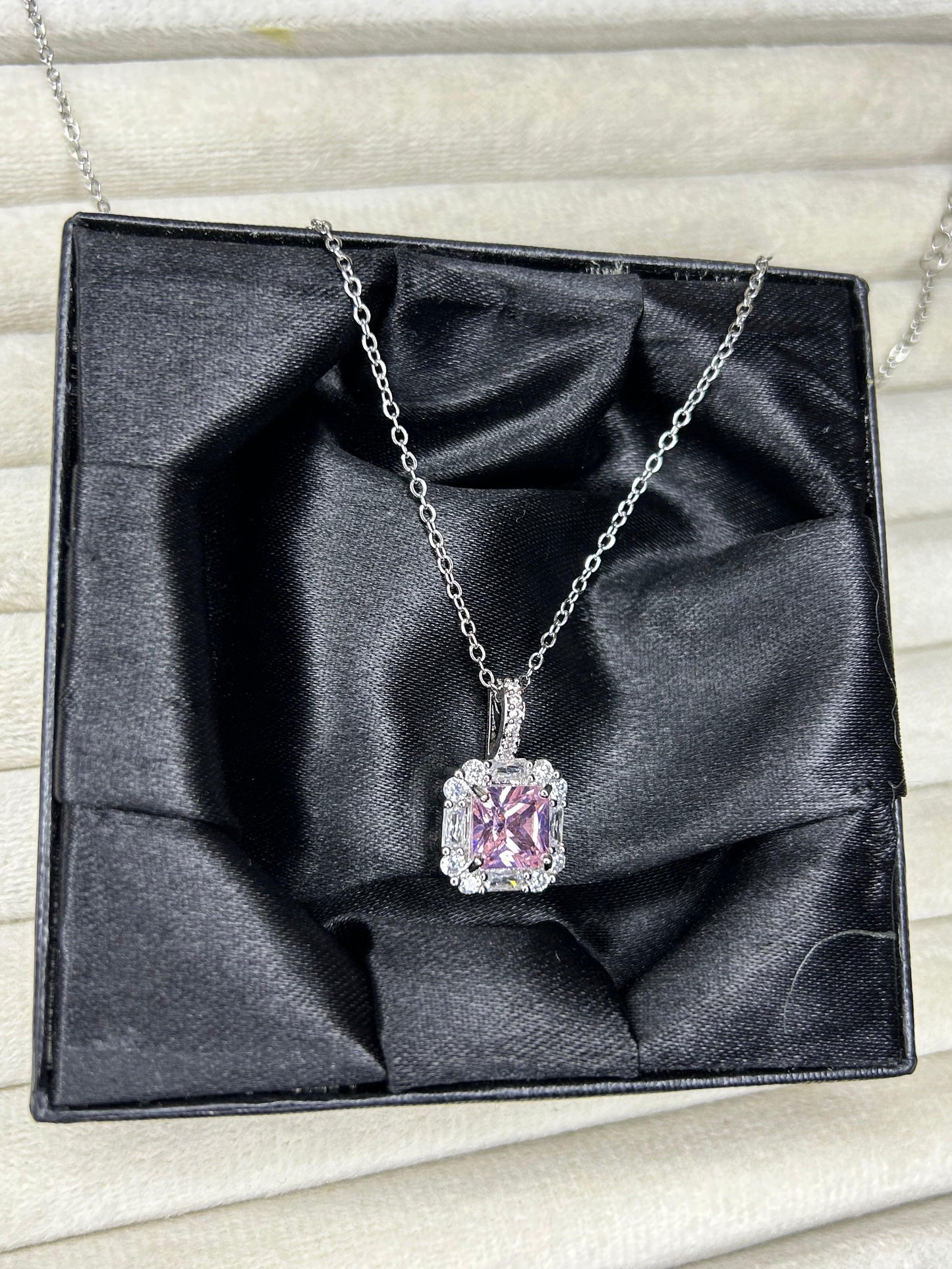 Diamond Look Silver Pendant