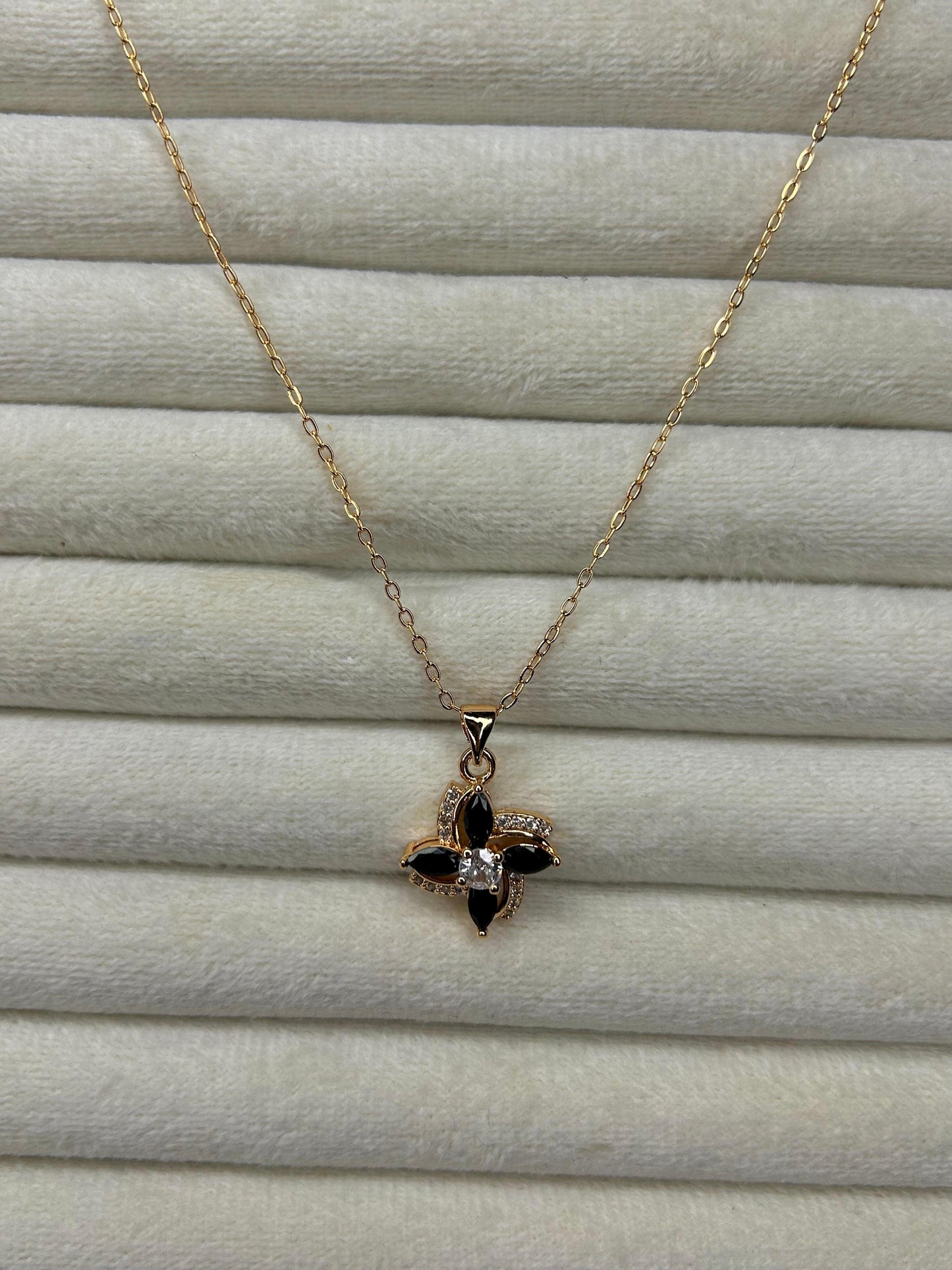 Flower Zircon Stone Pendant