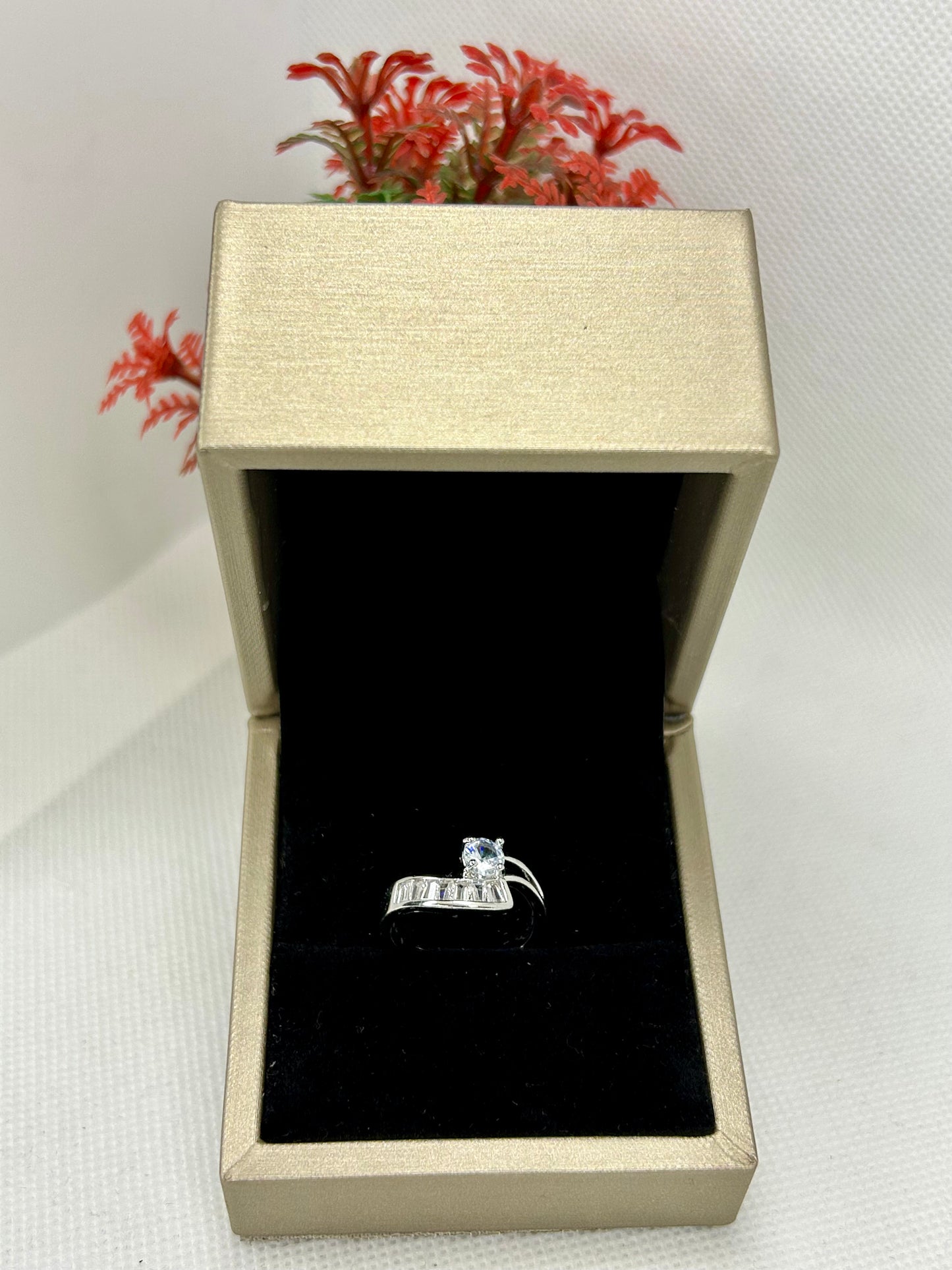 Diamond Look Silver Ring 21