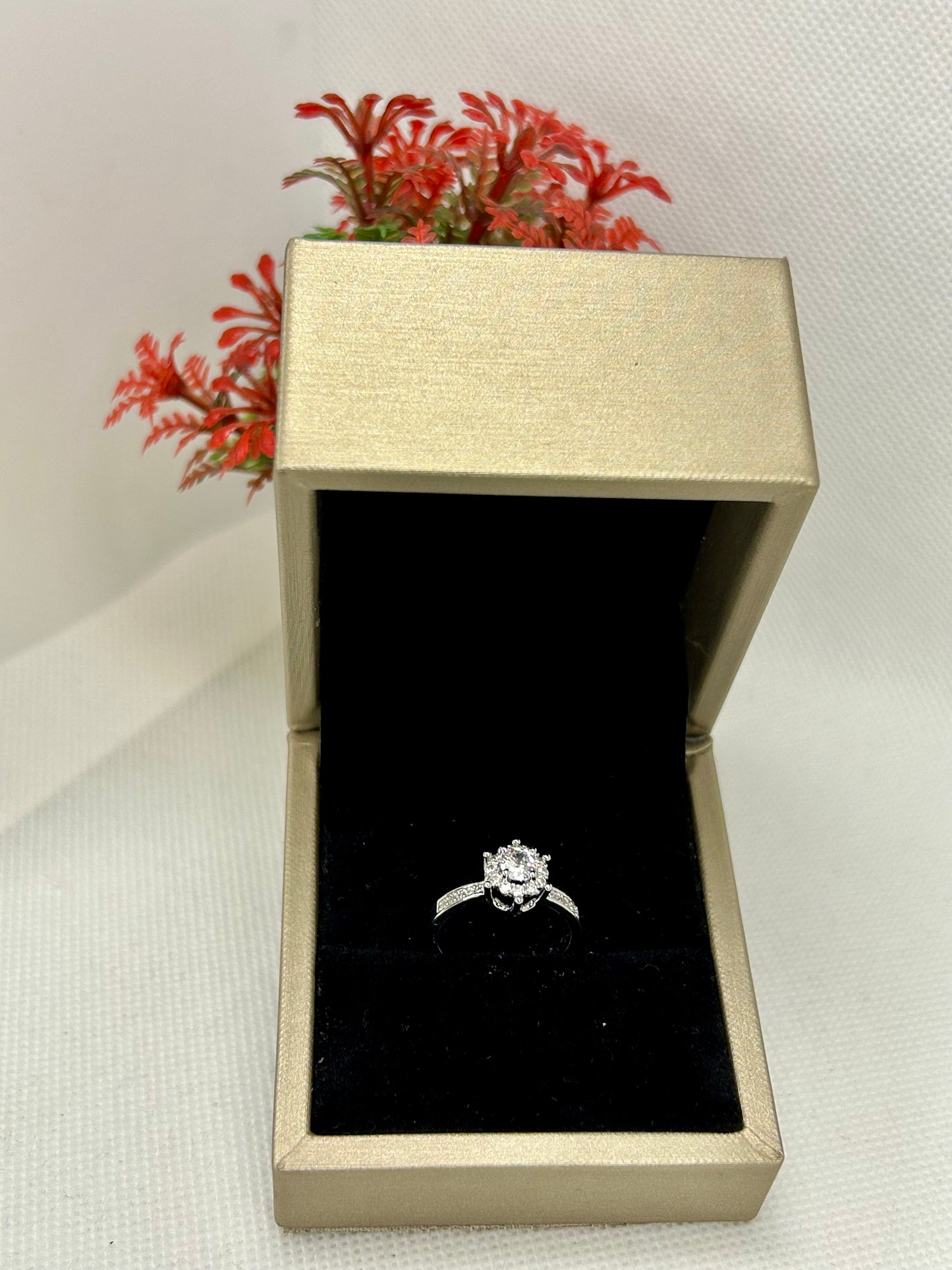 Diamond Look Silver Ring 15