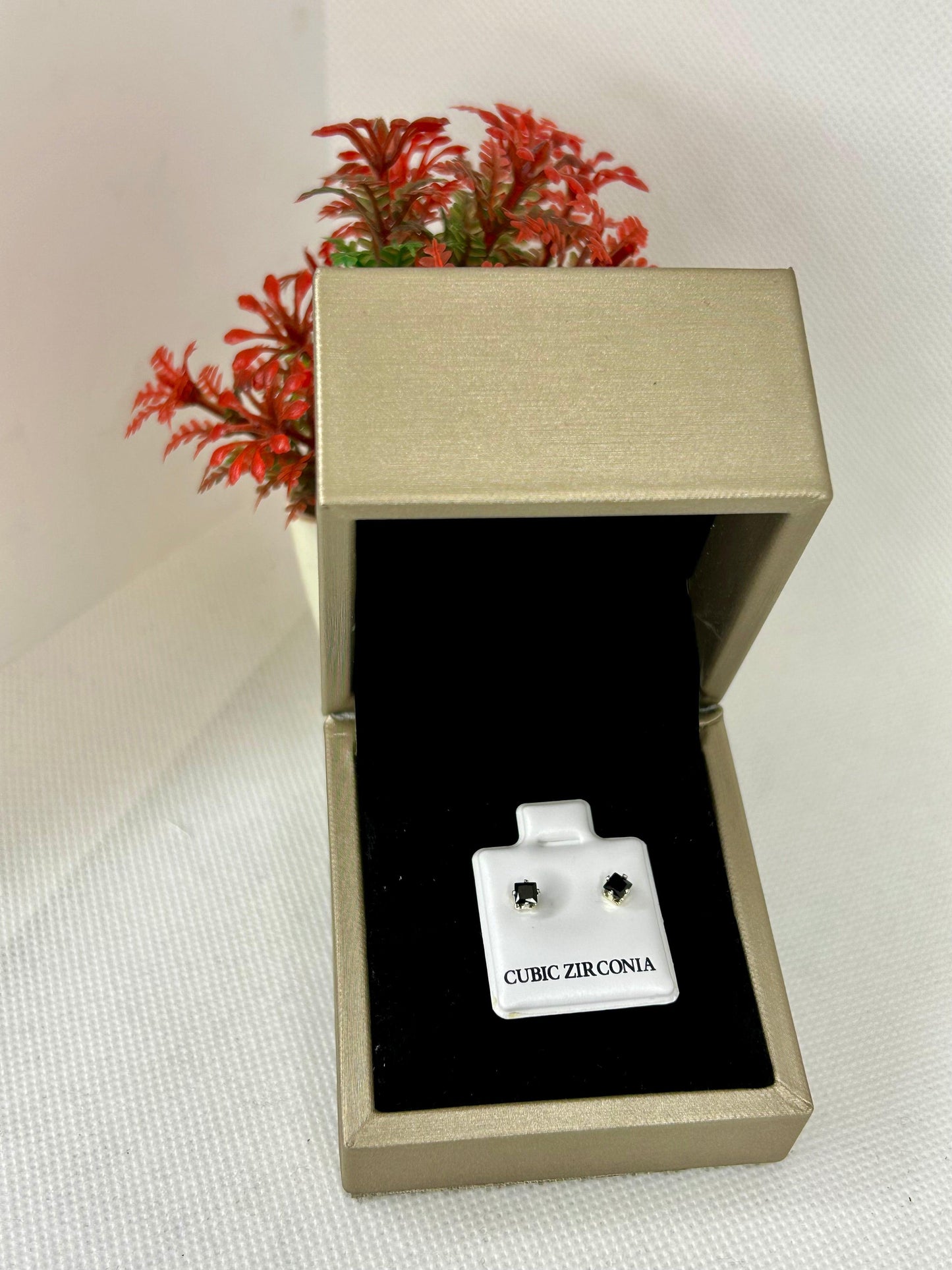 Square Zircon Stone Studs ( Zero Size )