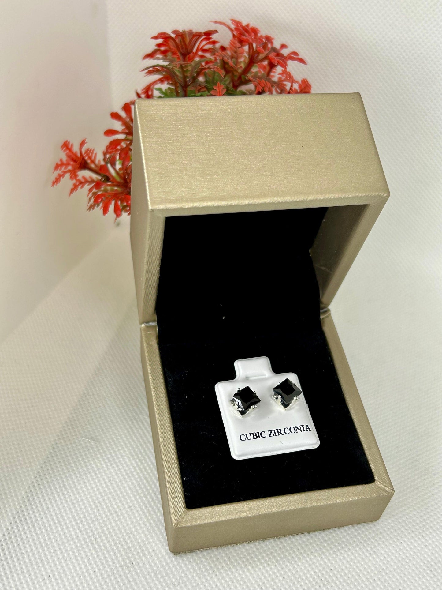 Square Zircon Stone Studs ( Size 03 )