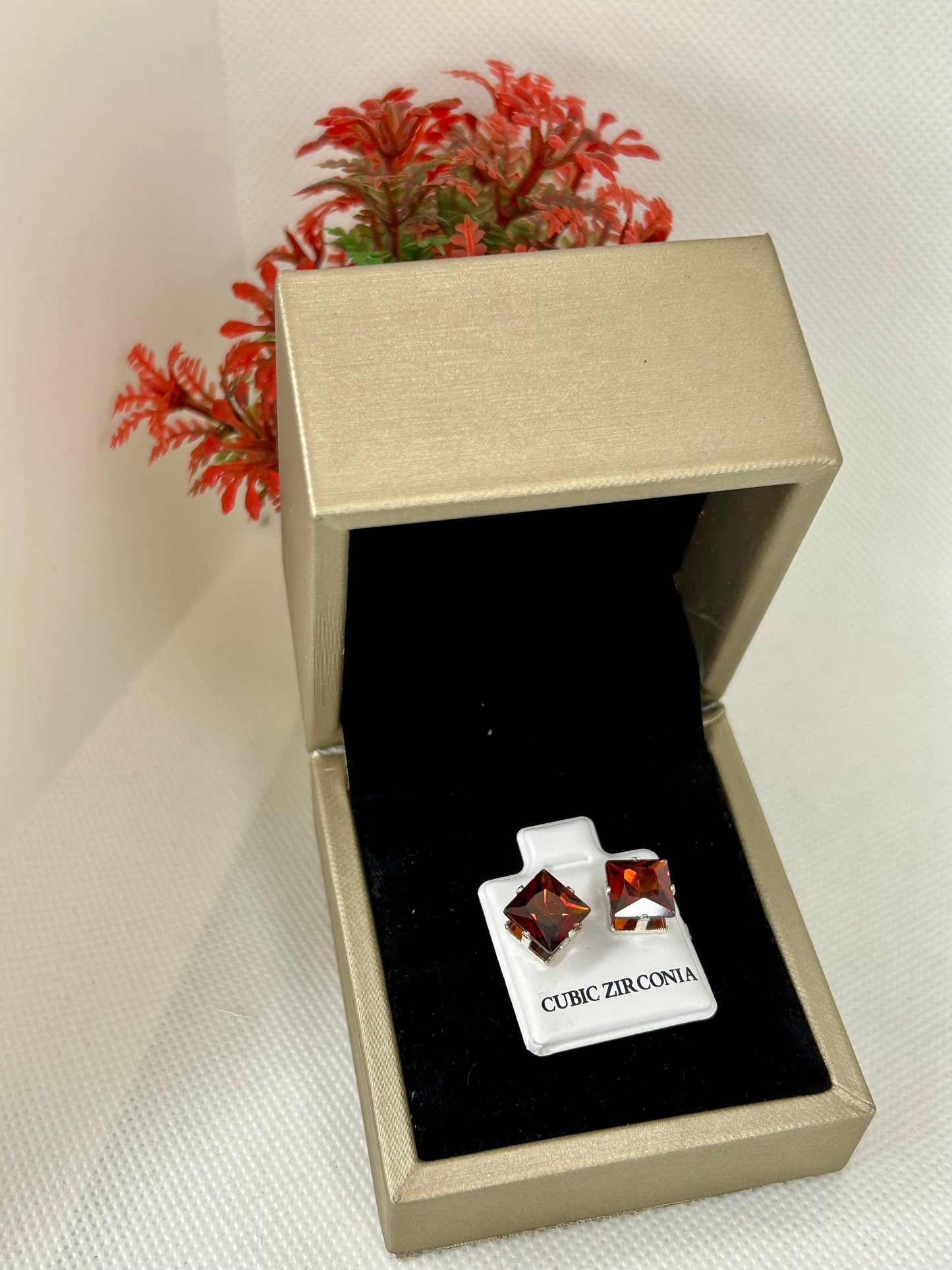 Square Zircon Stone Studs ( Size 05 )