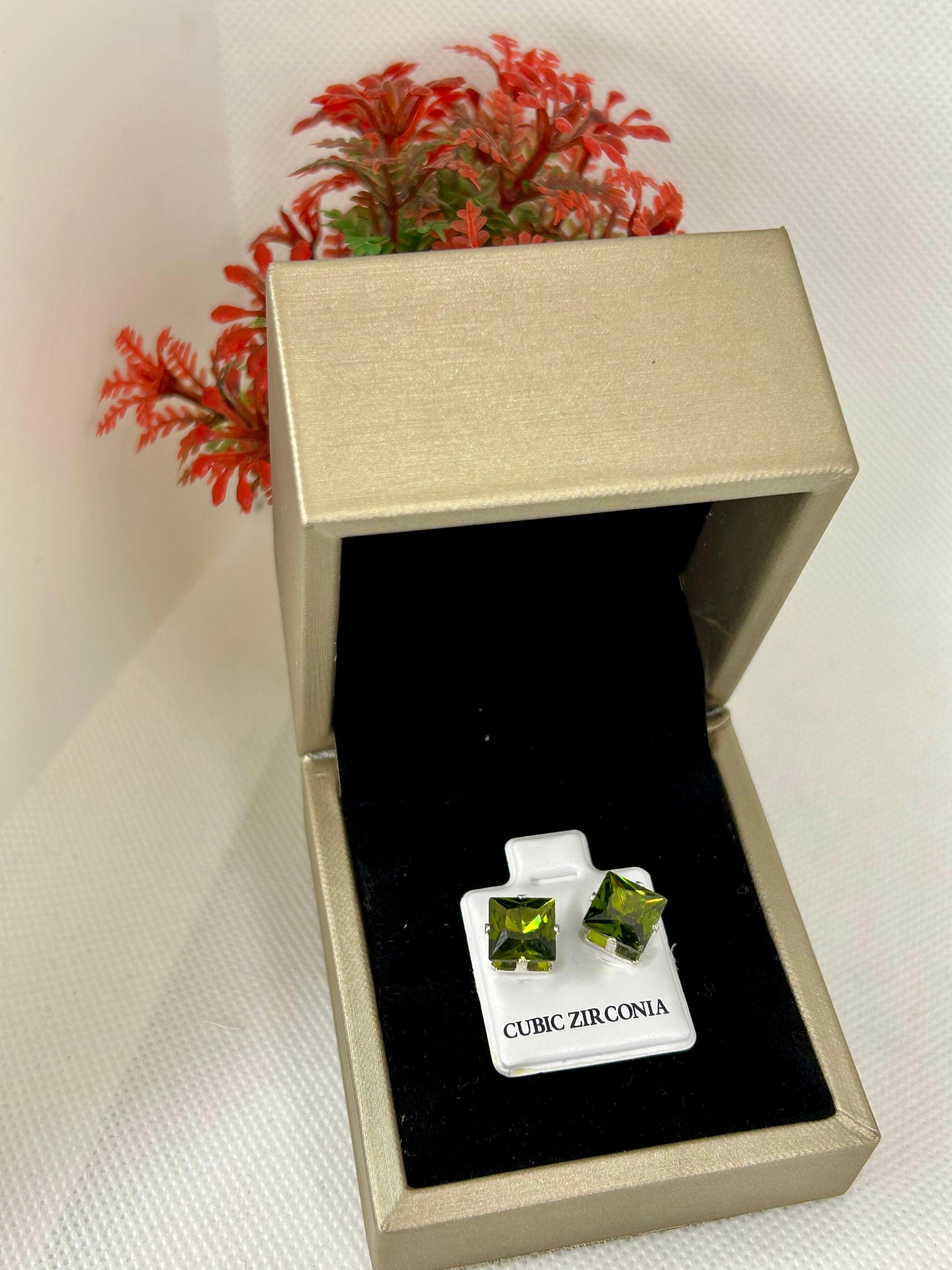 Square Zircon Stone Studs ( Size 05 )
