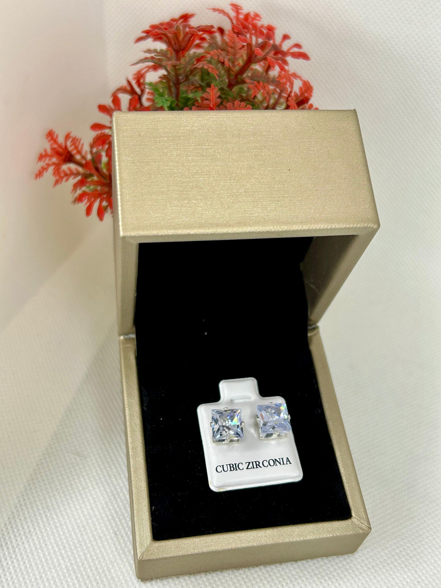 Square Zircon Stone Studs ( Size 05 )