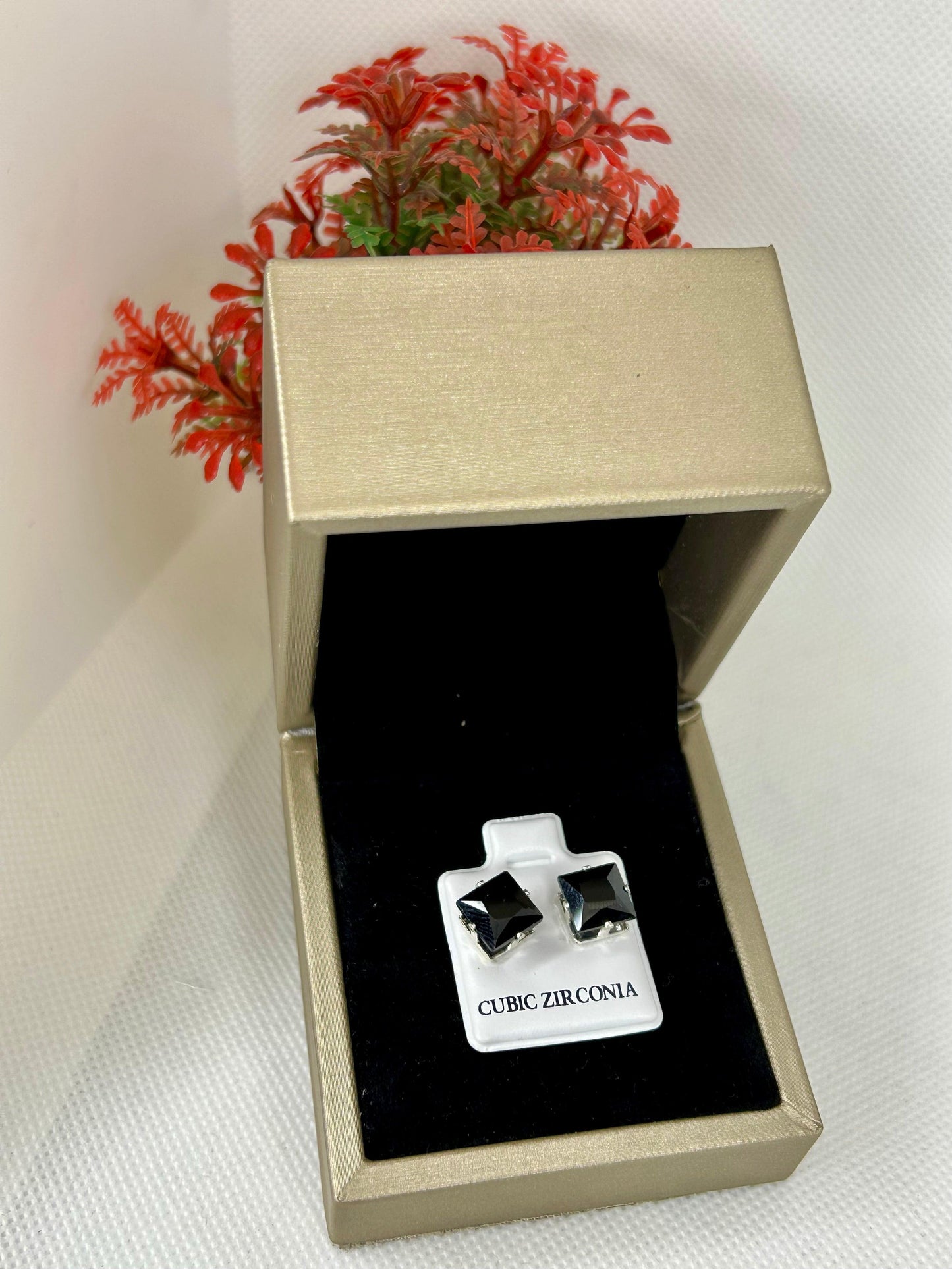 Square Zircon Stone Studs ( Size 05 )
