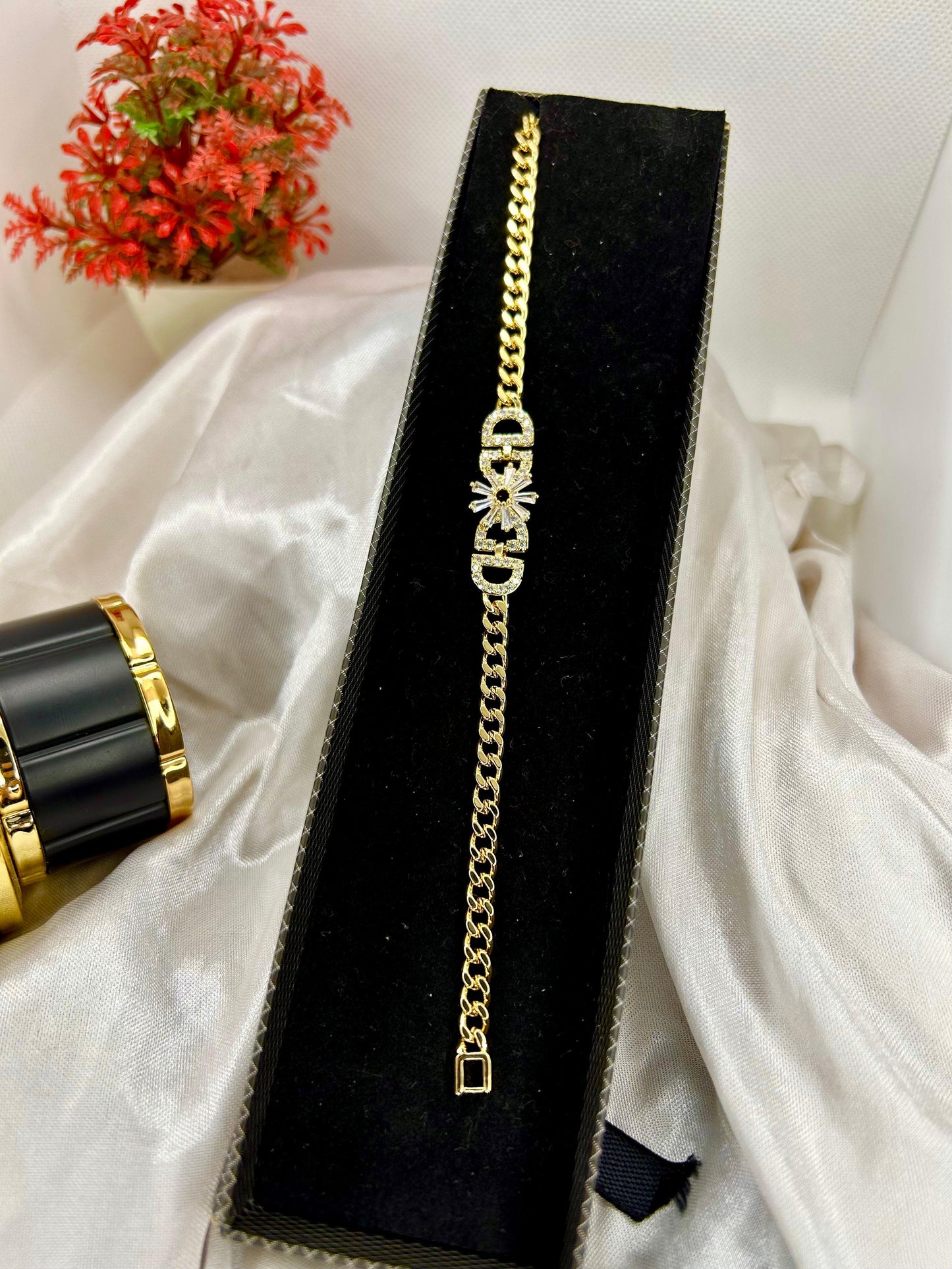 Dazzle Band Stainless Steel Bracelet