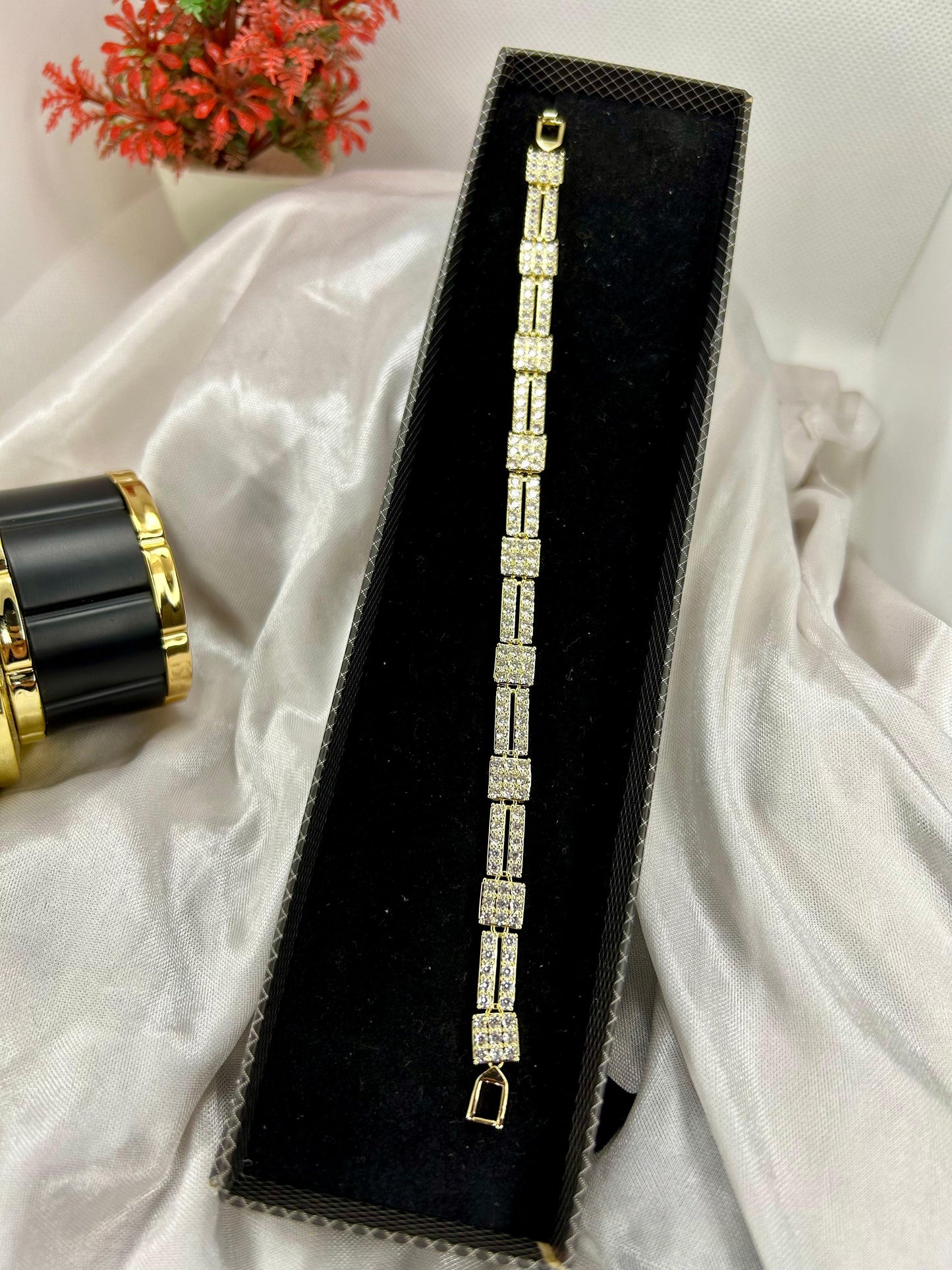 Elegance Line Stainless Steel with Zirconia Bracelet