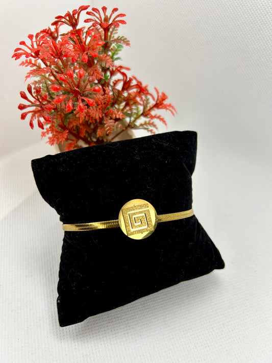 Versace Pattern Stainless Steel Bracelet