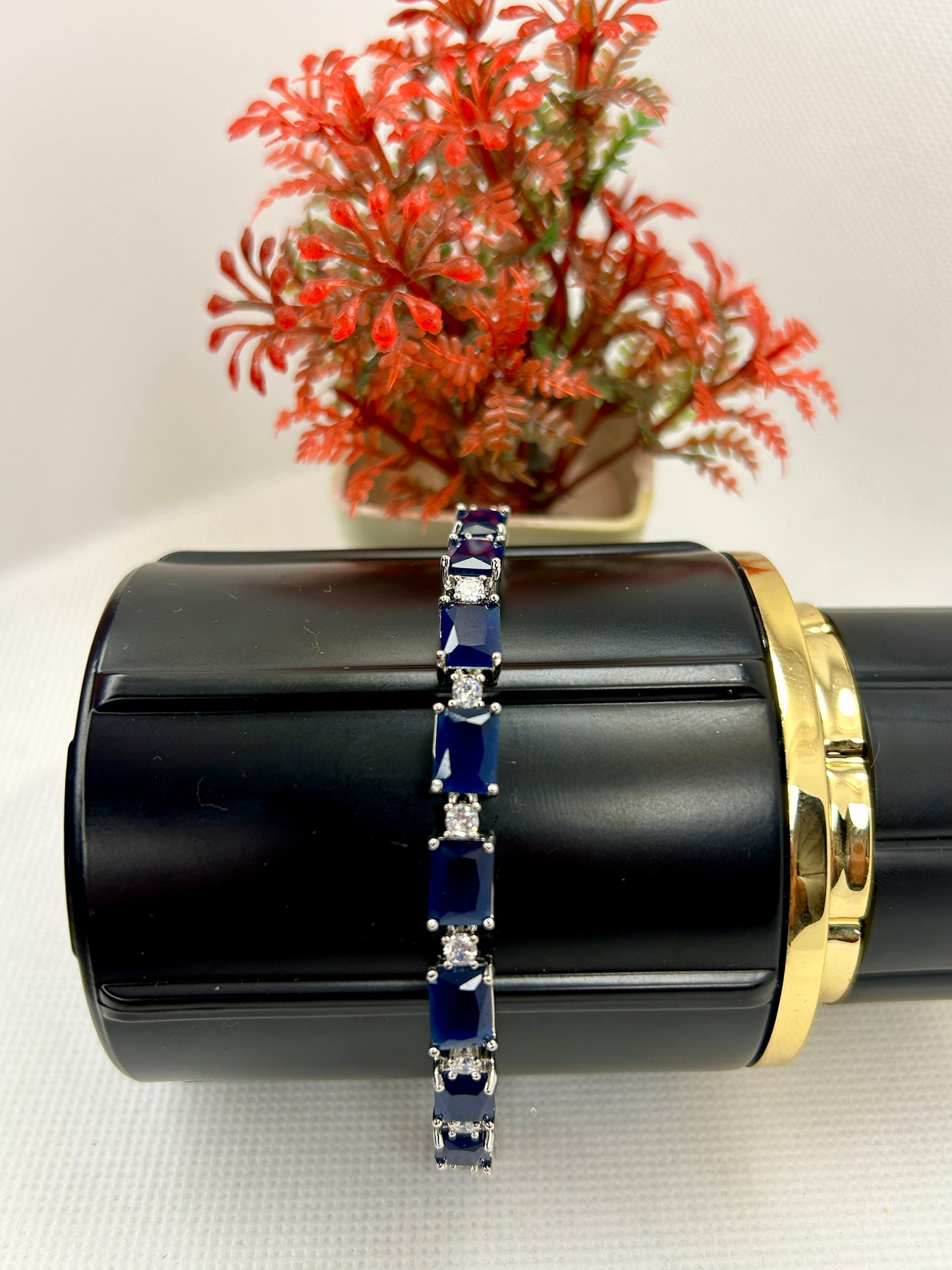 Prism Link Zircon Stone Bracelet