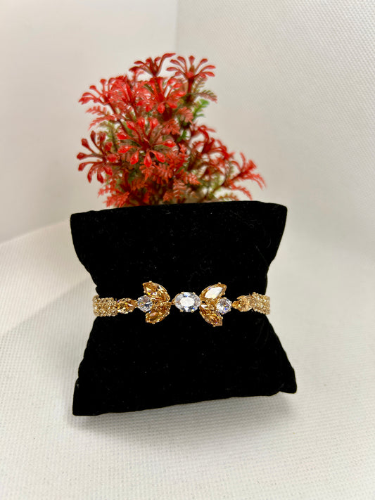 Flower Petals Zircon Stones Bracelet