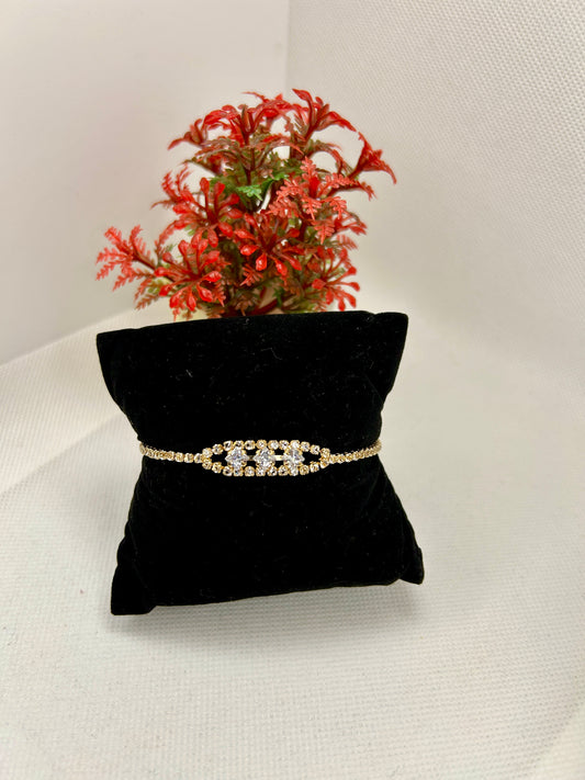 Crystal Loop Zircon Stone Bracelet