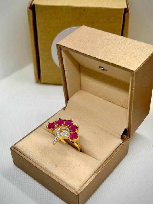 Tree Shape Zircon Stones Carat Rings