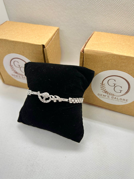 Silver Crystal Stones Bracelet 09