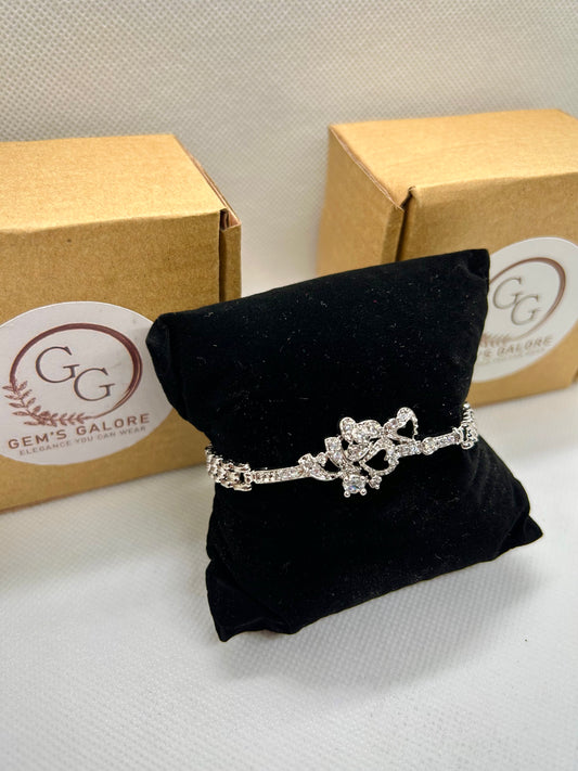 Silver Crystal Stones Bracelet 06