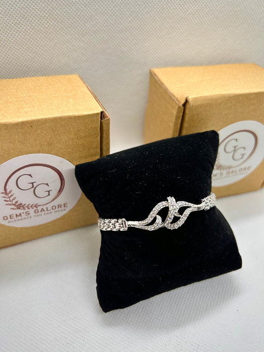 Silver Crystal Stones Bracelet 02