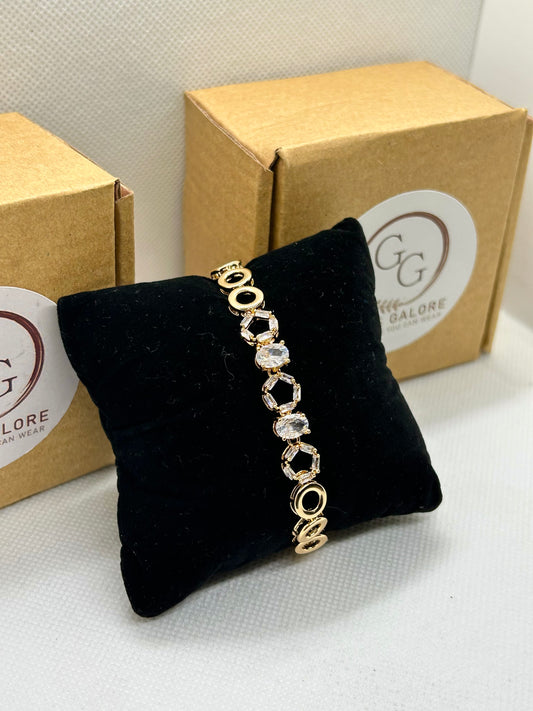 Vintage Circle Zircon Stone Bracelet