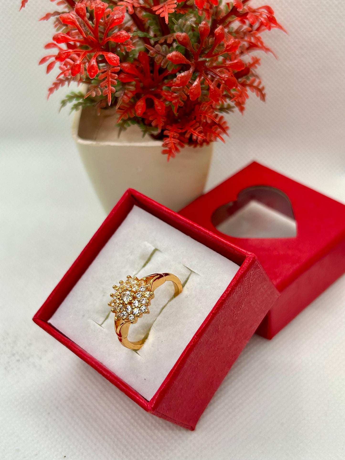 Petal Perfection Crystal Stone Ring
