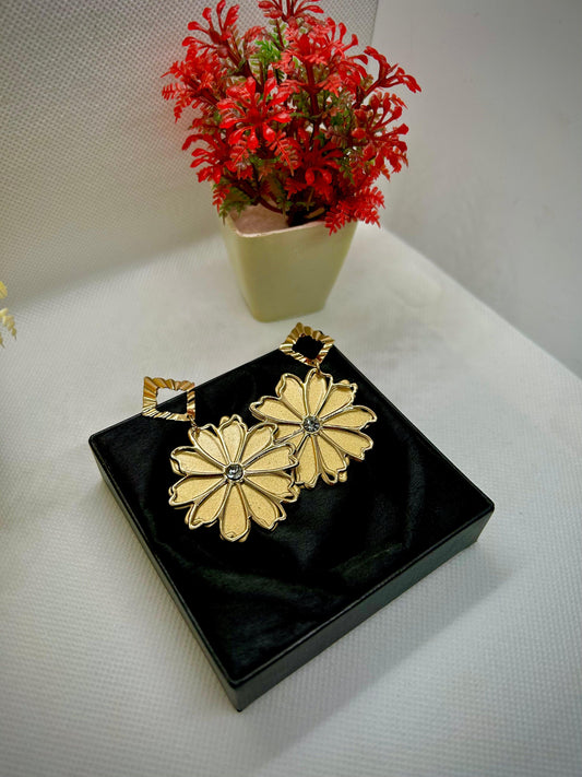 Flower Stone Earrings