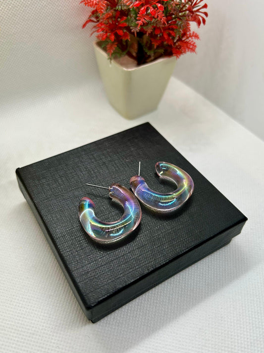 Transparent Multi Shaded Hoops
