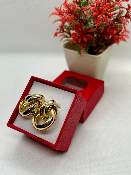 Tie Knots Stainless Steel Earrings