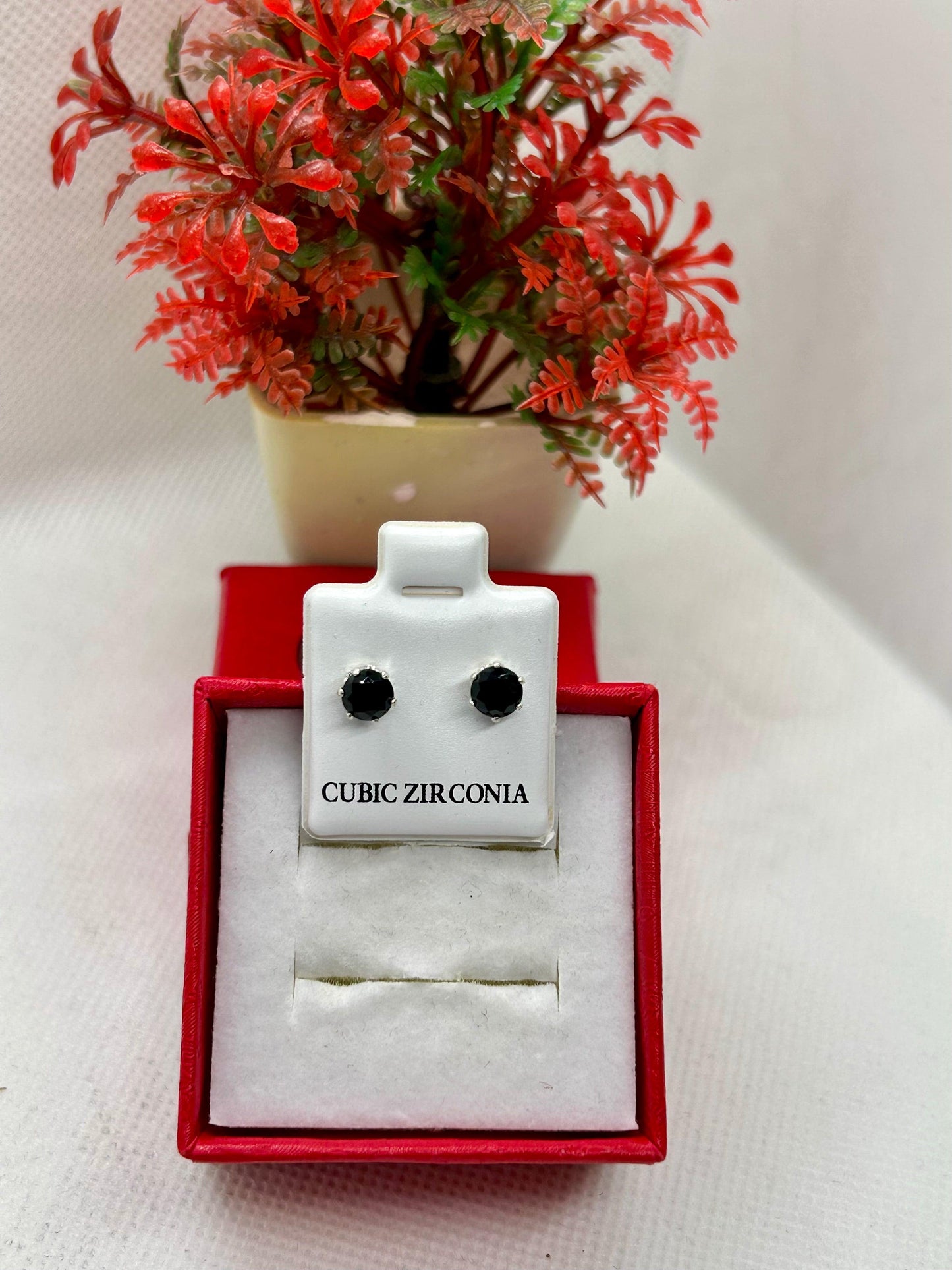 Round Cubic Zirconia Studs