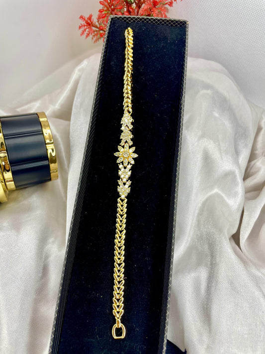 Glint Zircon Stainless Steel Bracelet