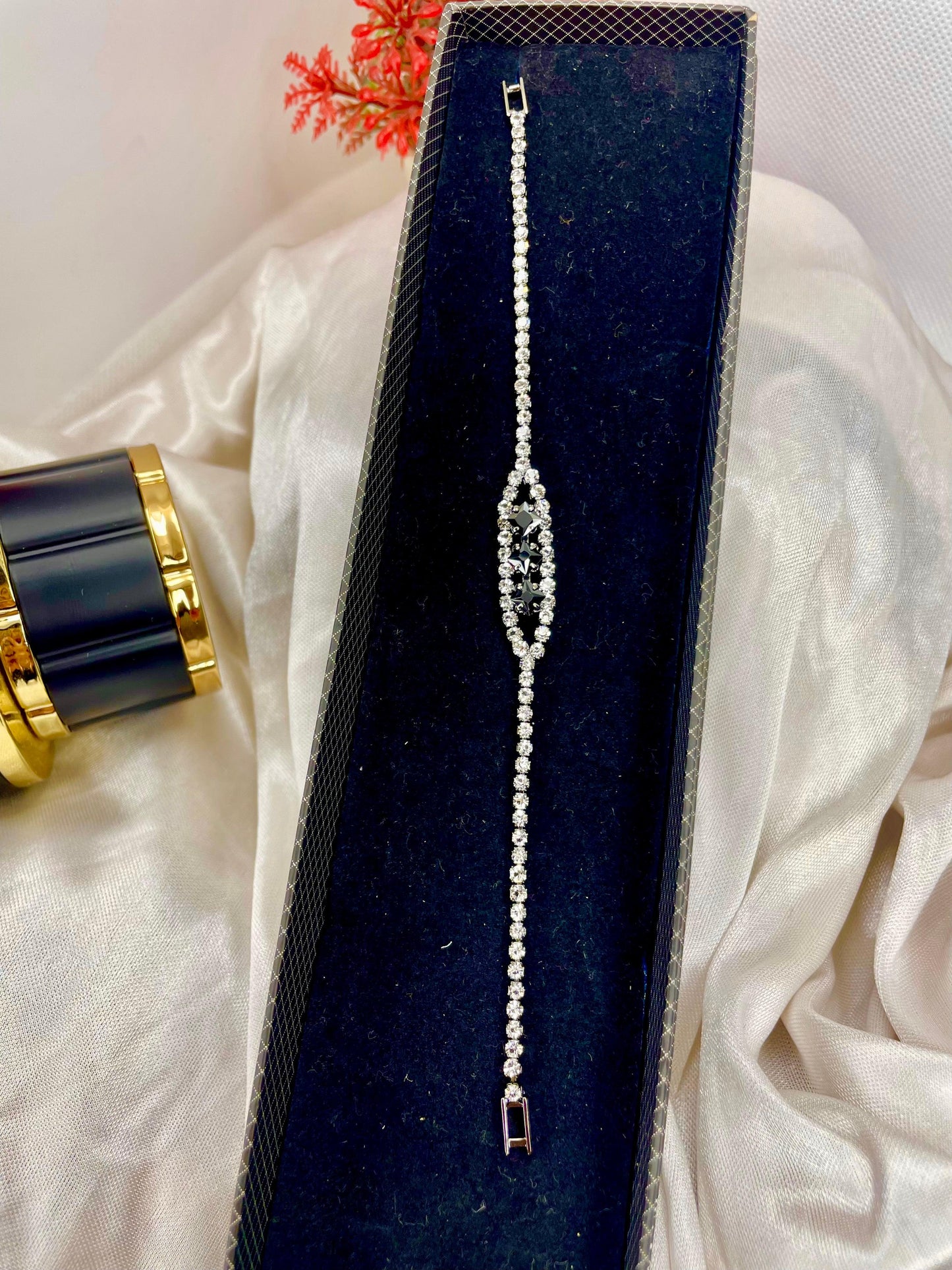Crystal Loop Zircon Stone Bracelet