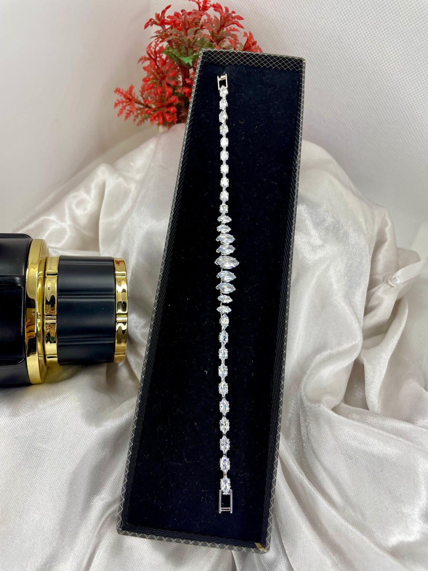 Petal Perfection Crystal Stone Bracelet