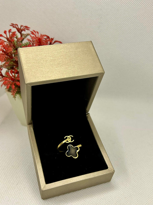 Clover Flower Stainless Steel Ring